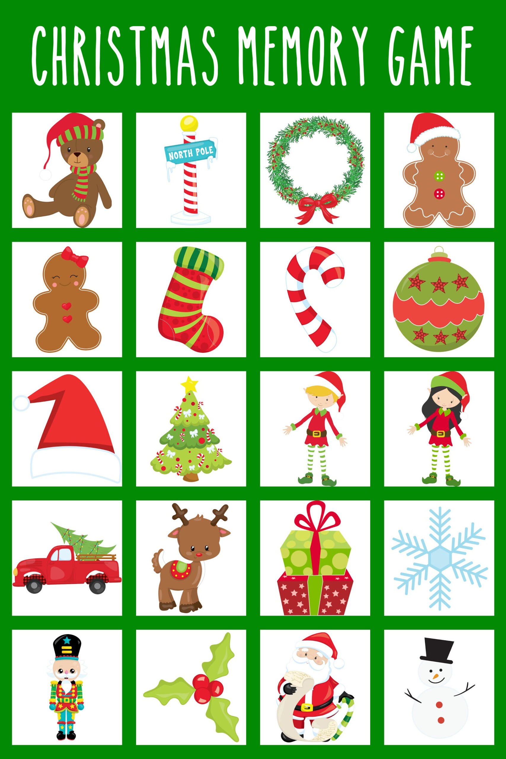 Christmas Memory Game - Free Printable - Extreme Couponing Mom in Christmas Concentration Game Printable