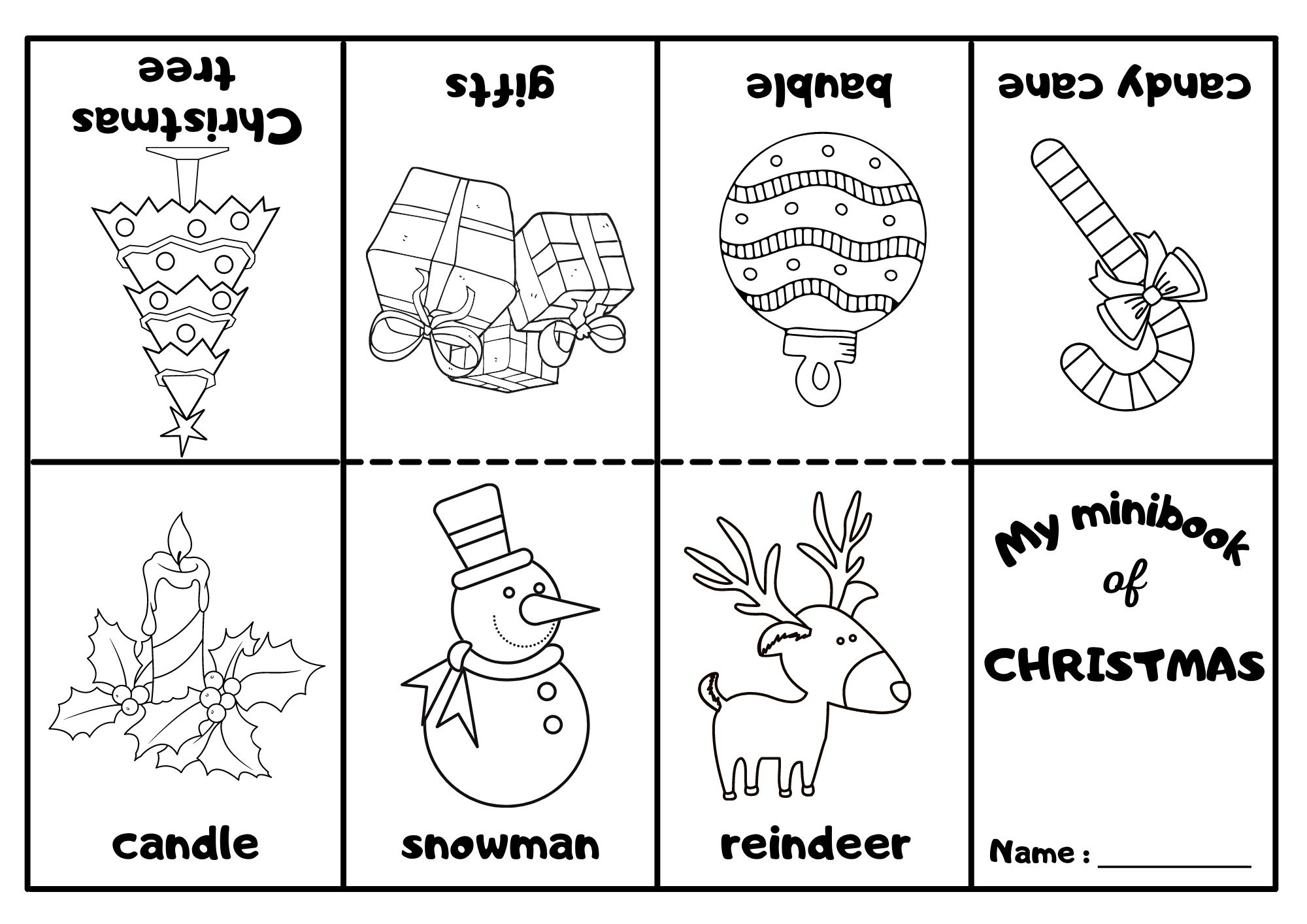 Christmas Mini Coloring Book - Ezpzlearn regarding Christmas Mini Books Free Printable