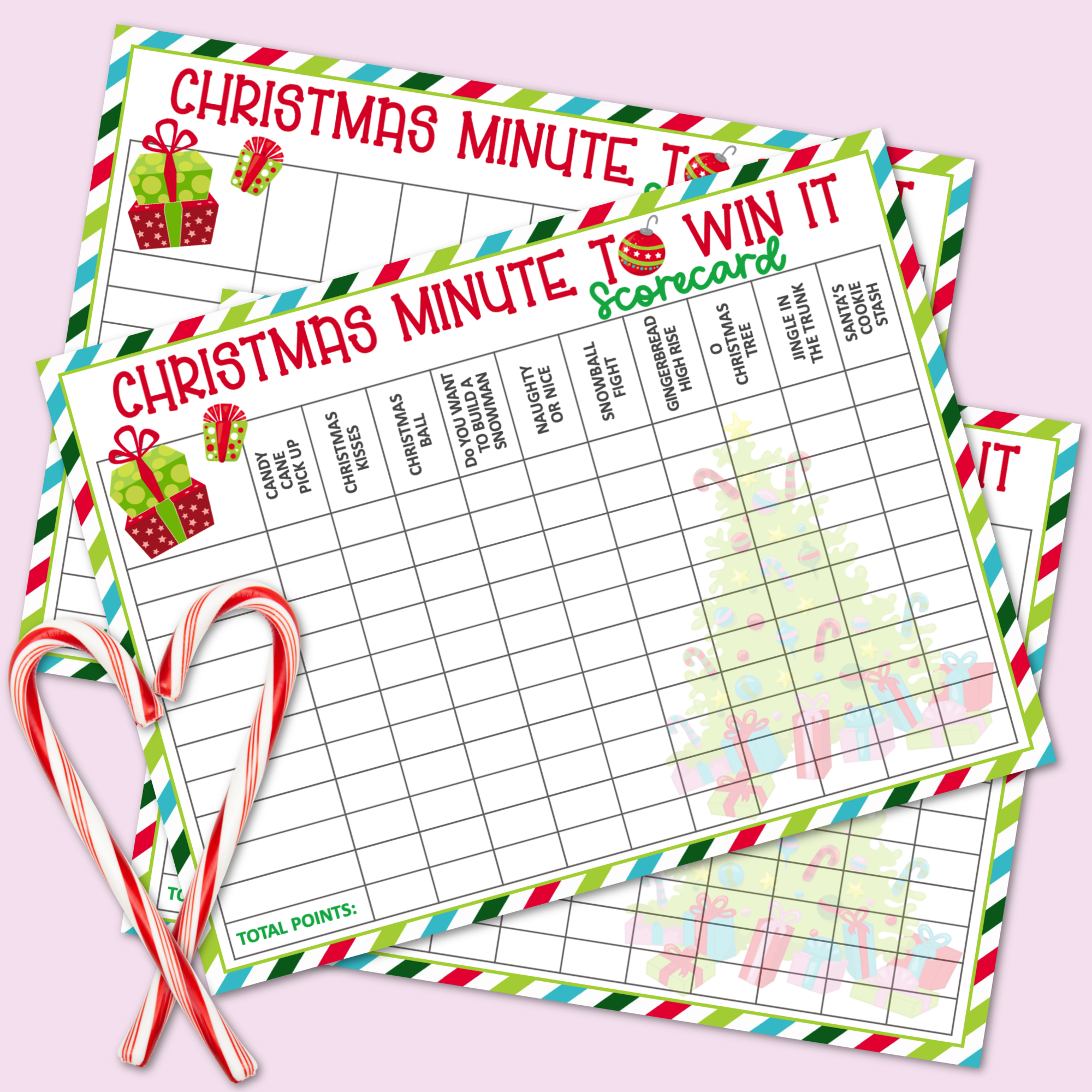 Christmas Minute To Win It Games For The Entire Family - Kara Creates with regard to Free Minute to Win It Printables