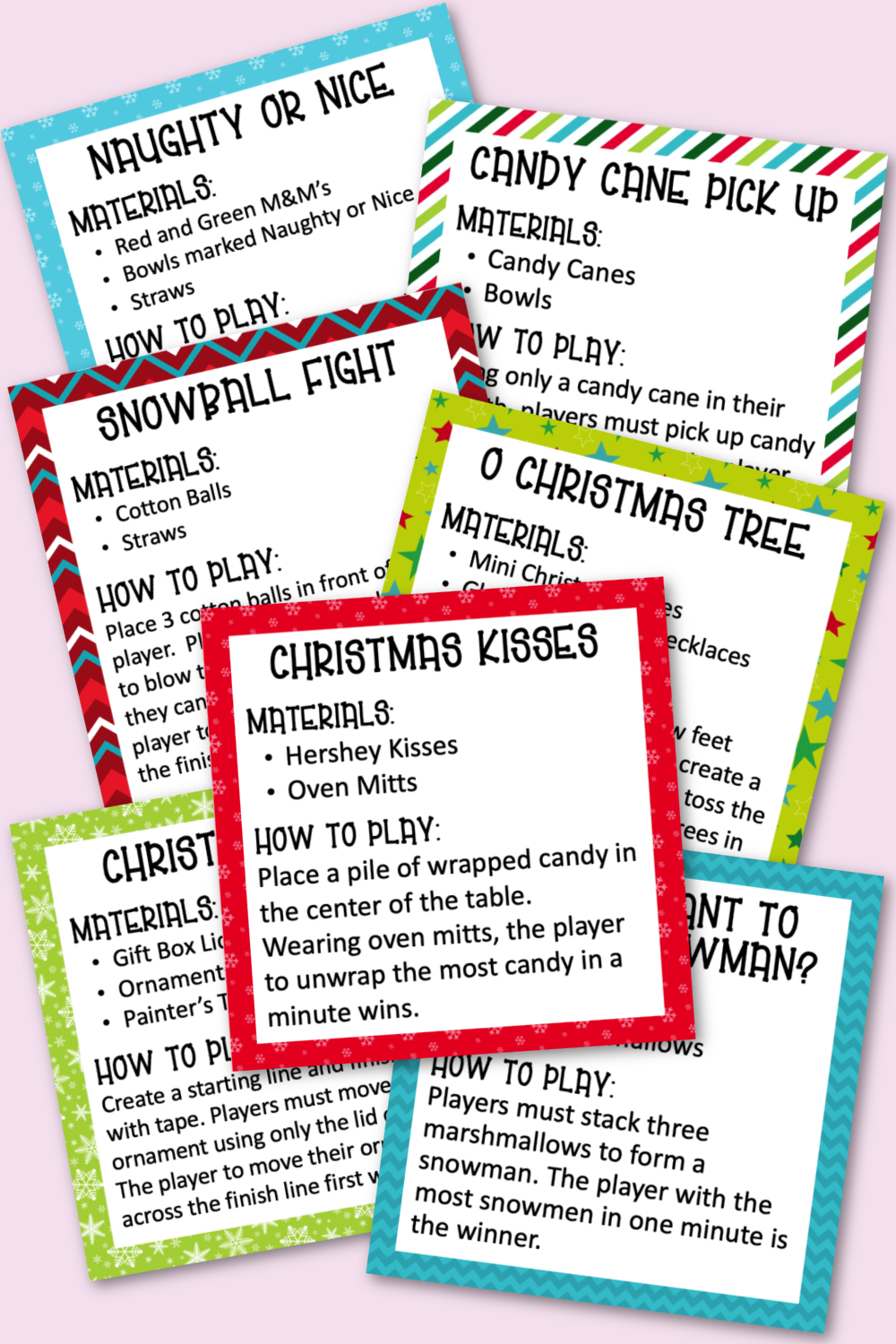 Christmas Minute To Win It Games For The Entire Family - Kara Creates within Free Minute to Win It Printables