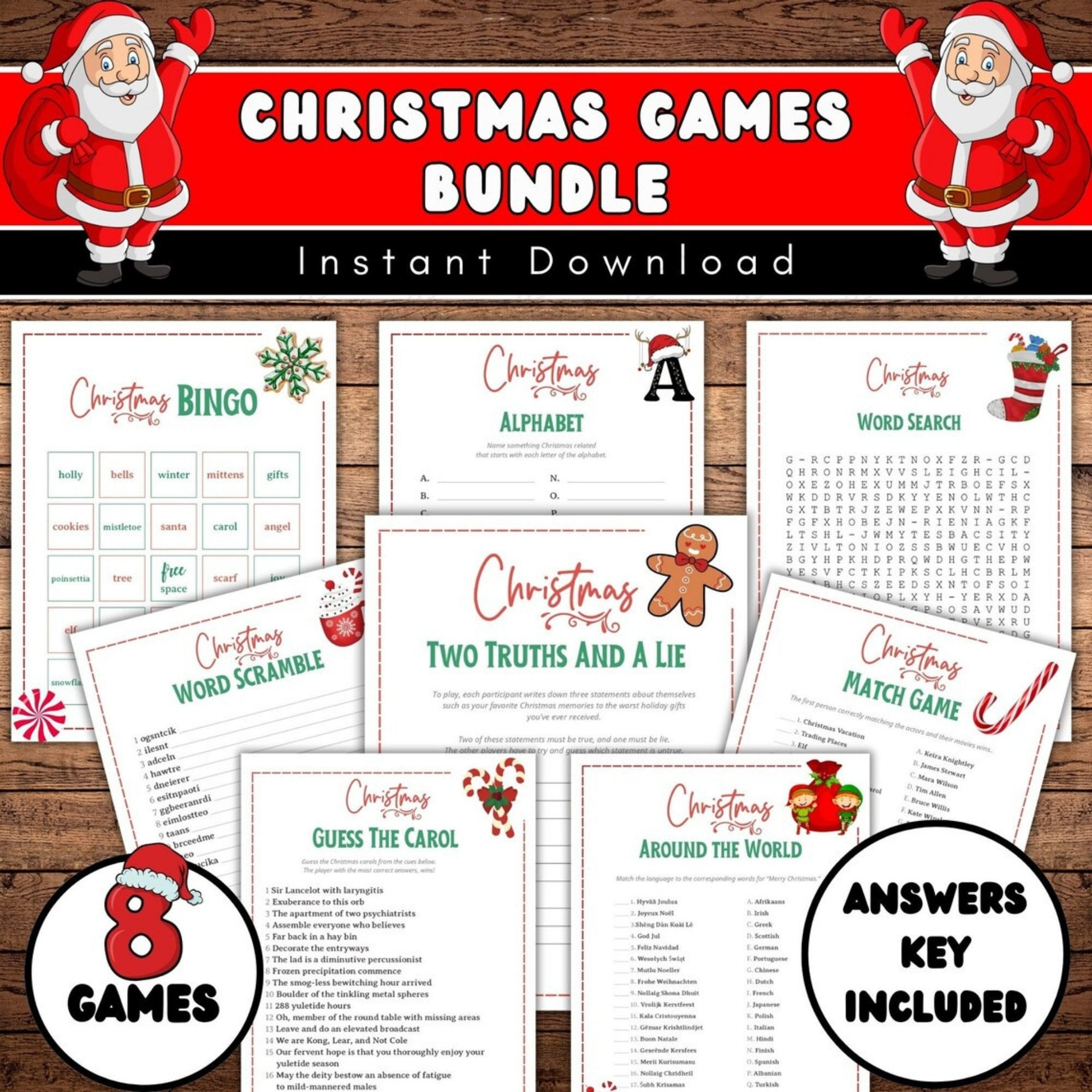 Christmas Minute To Win It Games: Printable Holiday Party Games regarding 17 Quick Minute to Win It Christmas Games Printable