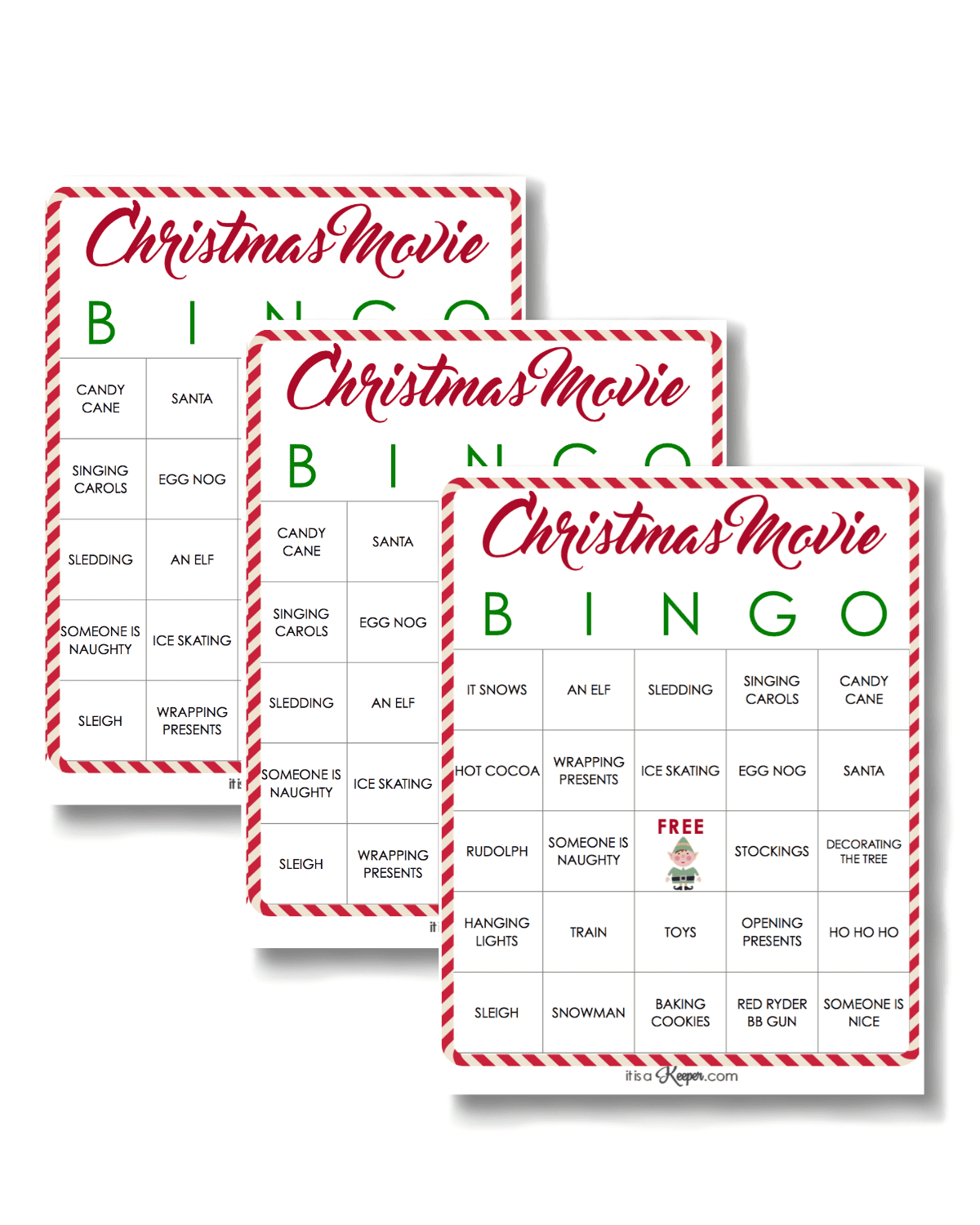 Christmas Movie Bingo Printable - It Is A Keeper with regard to Christmas Movie Bingo Card Printable Free