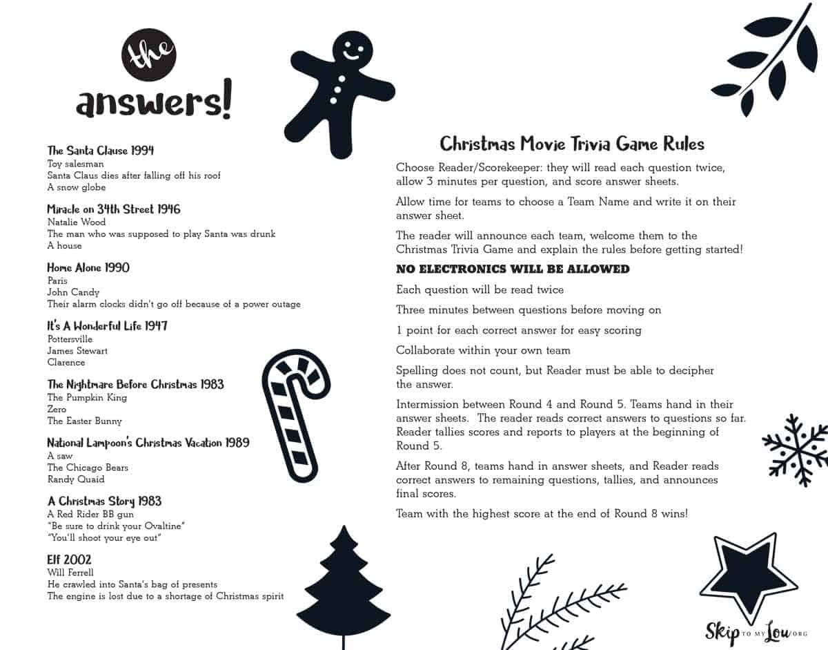 Christmas Movie Trivia Game | Skip To My Lou throughout Black Christmas Trivia Questions And Answers Printable