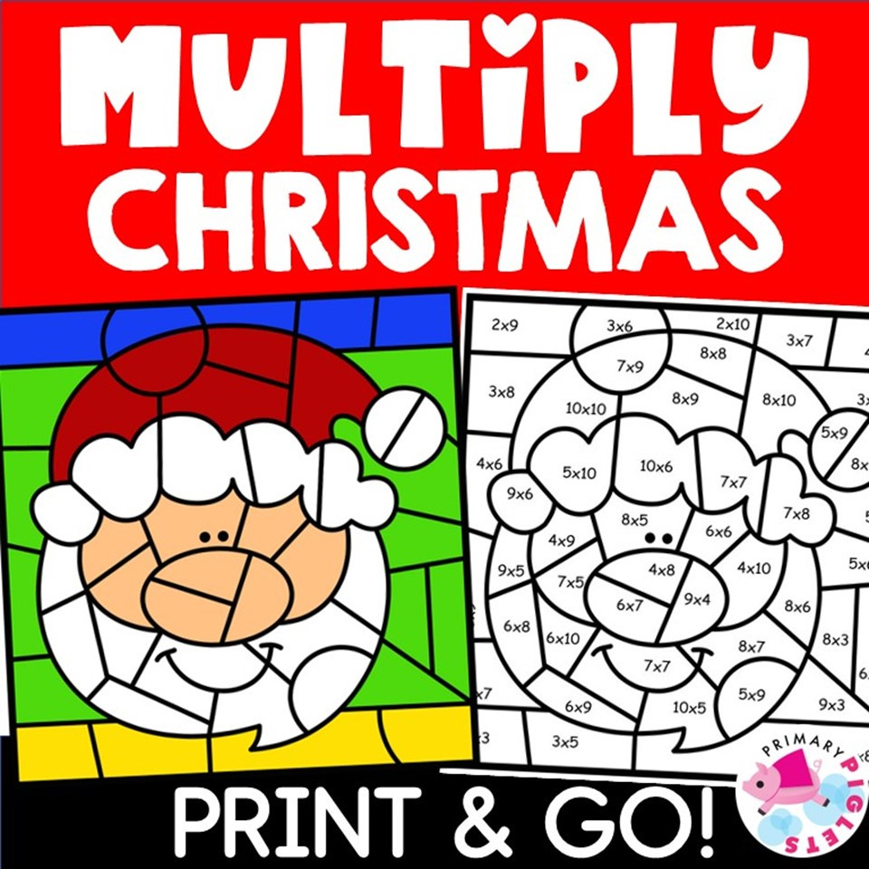 Christmas Multiplication Colornumber Code Worksheets | Made pertaining to Christmas Multiplication Coloring Worksheets