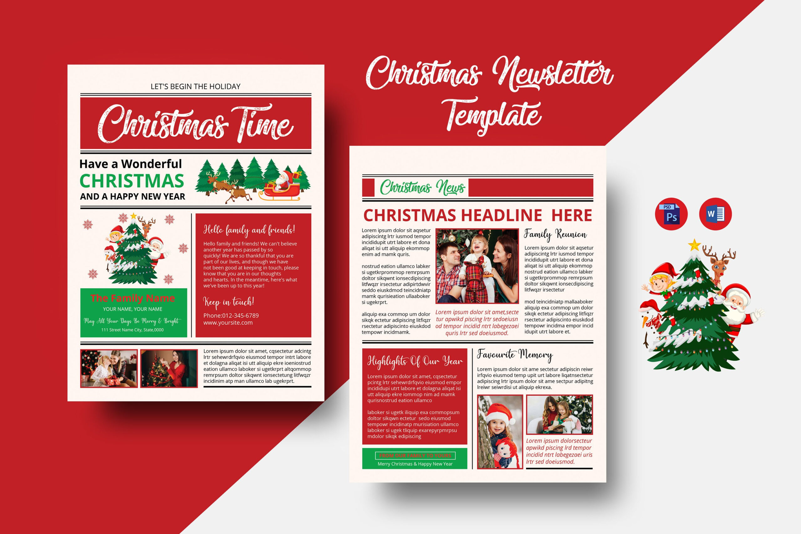 Christmas Newsletter Template (1060900) for Free Christmas Newsletter Templates
