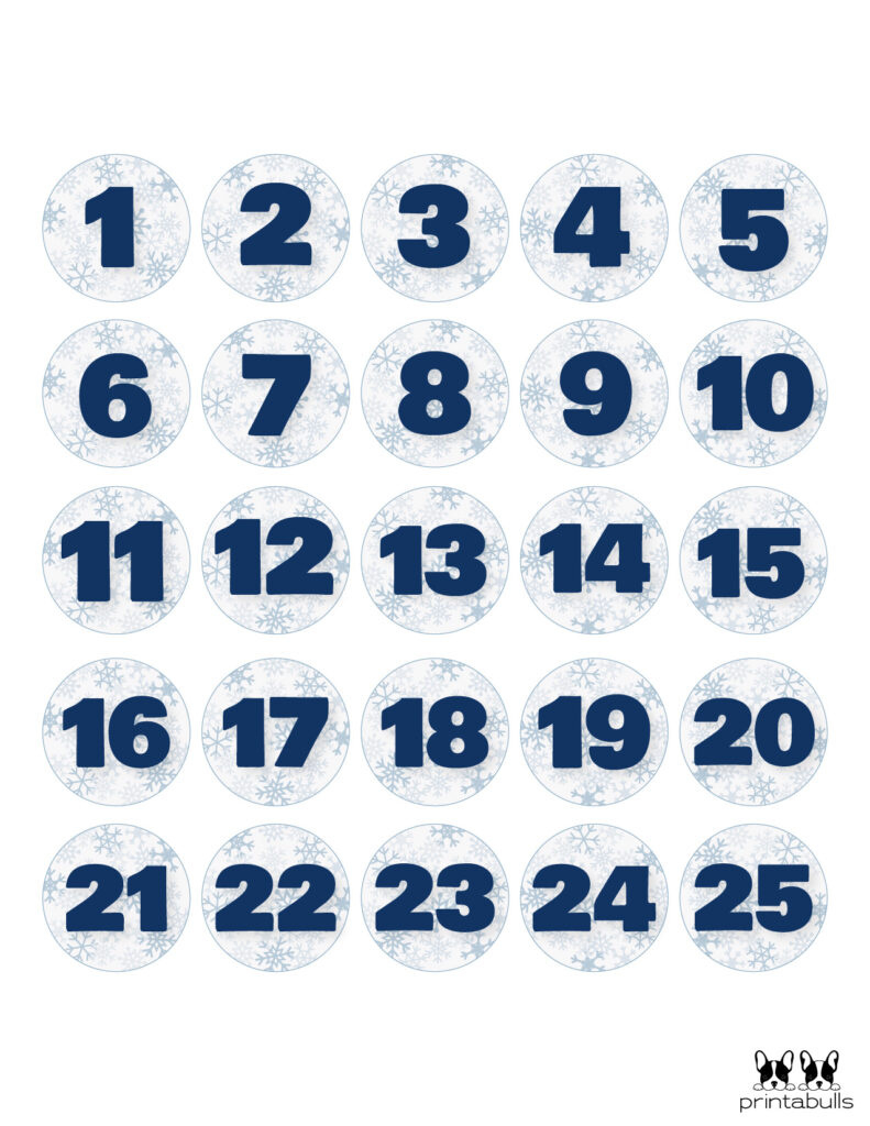 Christmas Numbers | Printabulls with regard to Christmas Numbers 1-25 Printable