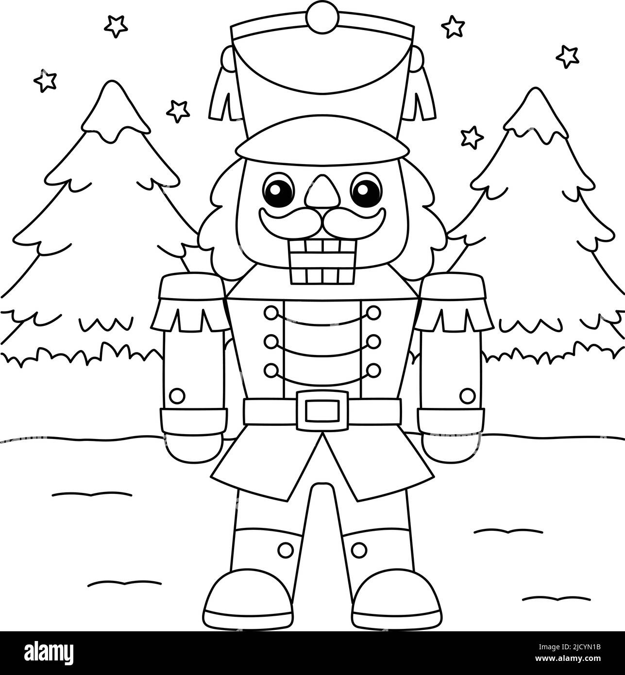 Christmas Nutcracker Coloring Page For Kids Stock Vector Image with regard to Nutcracker Coloring Printable