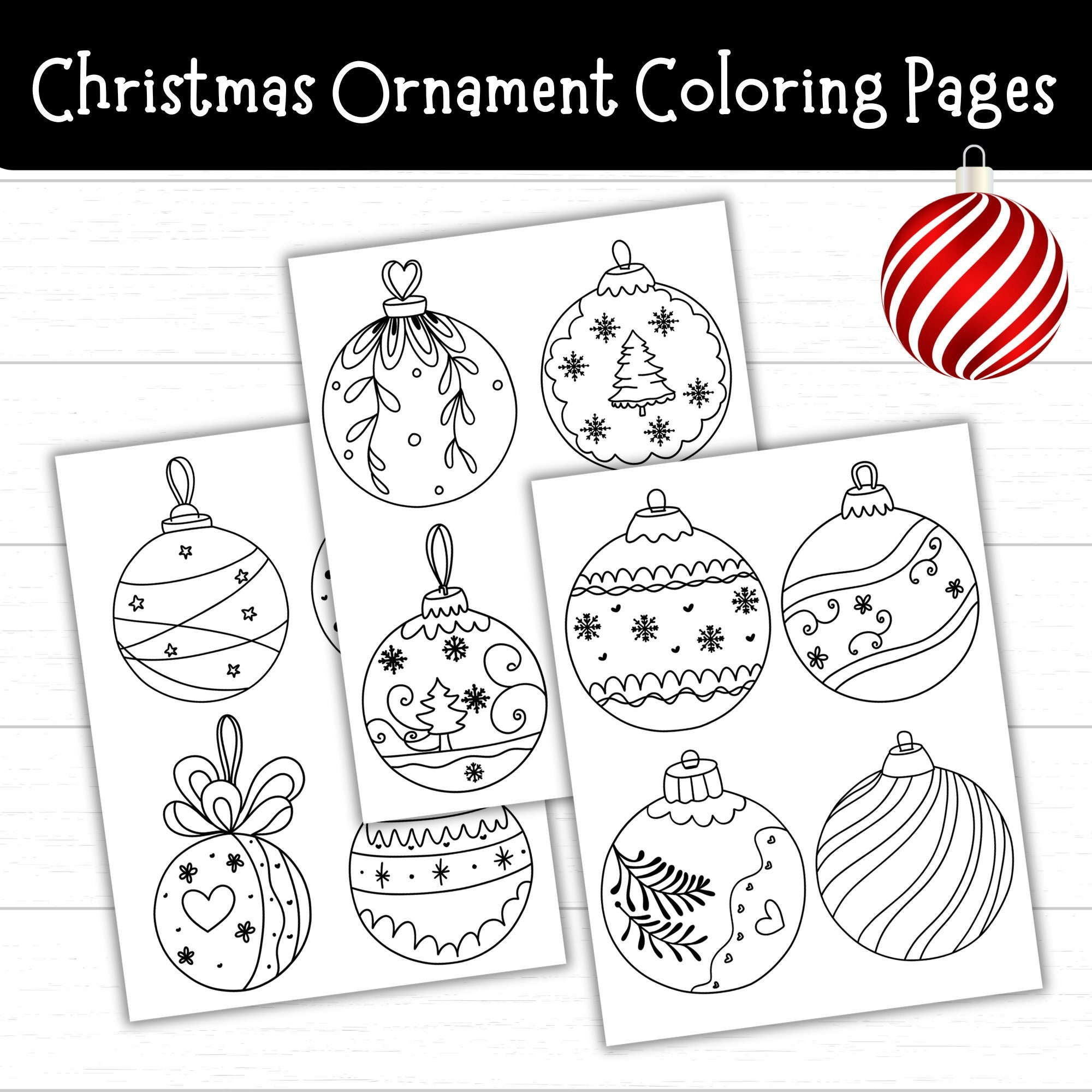 Christmas Ornament Coloring Pages, Printable Ornaments For Kids in Christmas Ornament Printable to Color