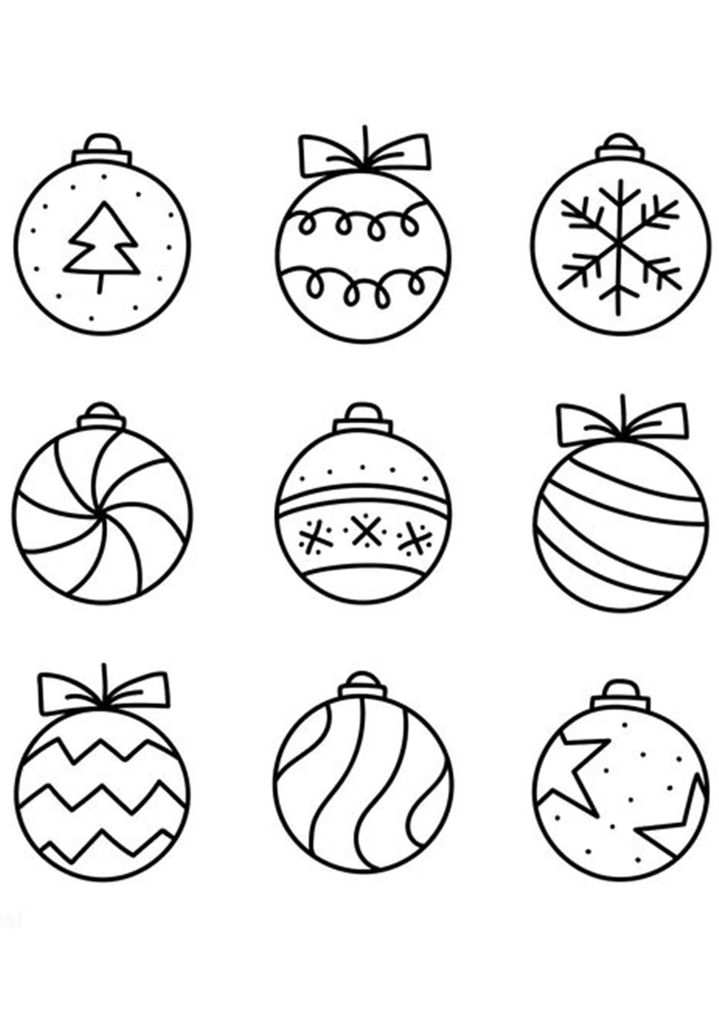 Christmas Ornament Coloring Pages - Tulamama for Christmas Ornament to Color Printable