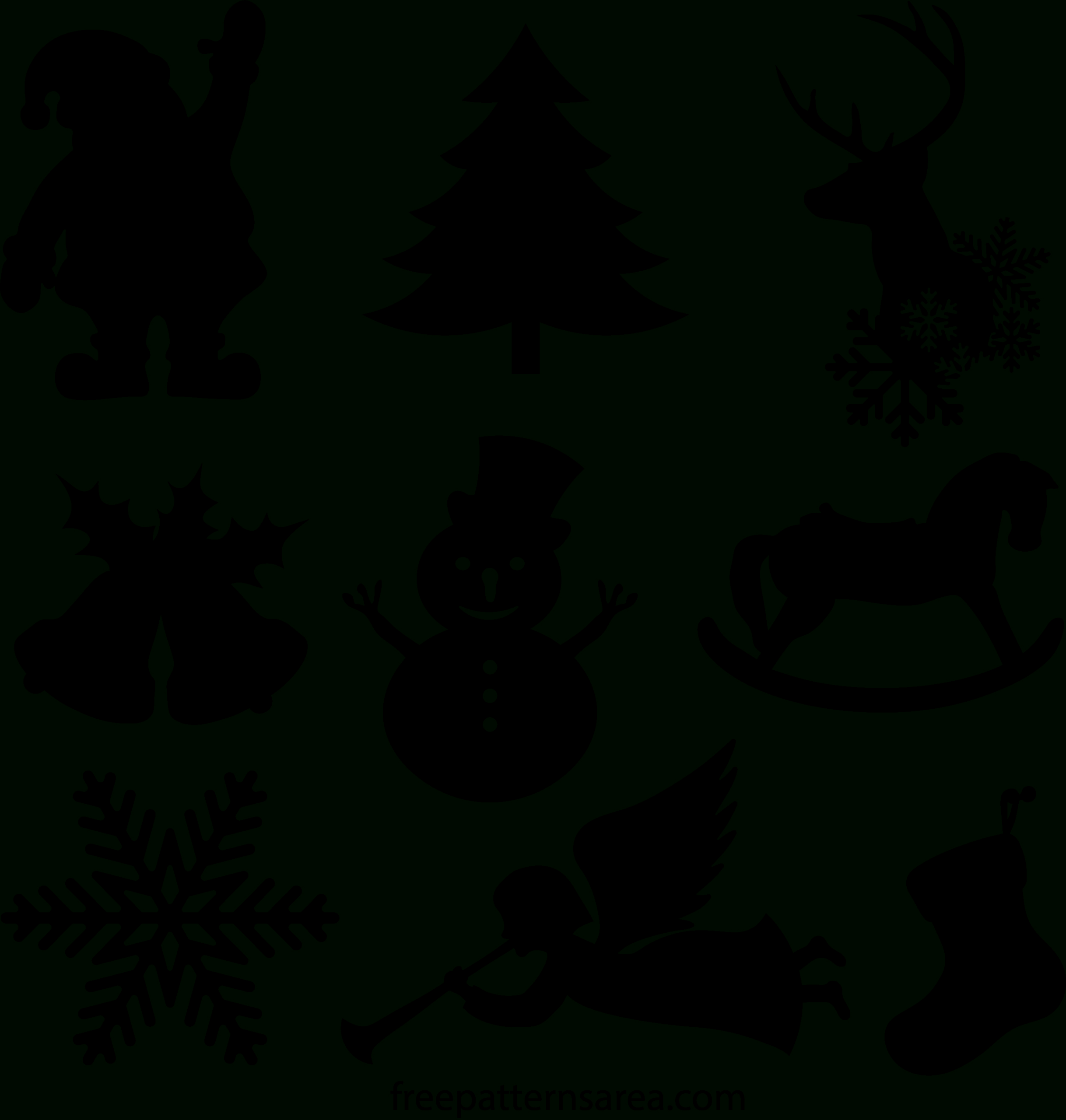 Christmas Ornament Silhouette Vector Shapes: Free Download in Printable Christmas Templates Shapes And Silhouettes
