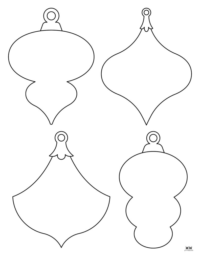 Christmas Ornament Templates & Coloring Pages | Printabulls with regard to Ornament Template Printable