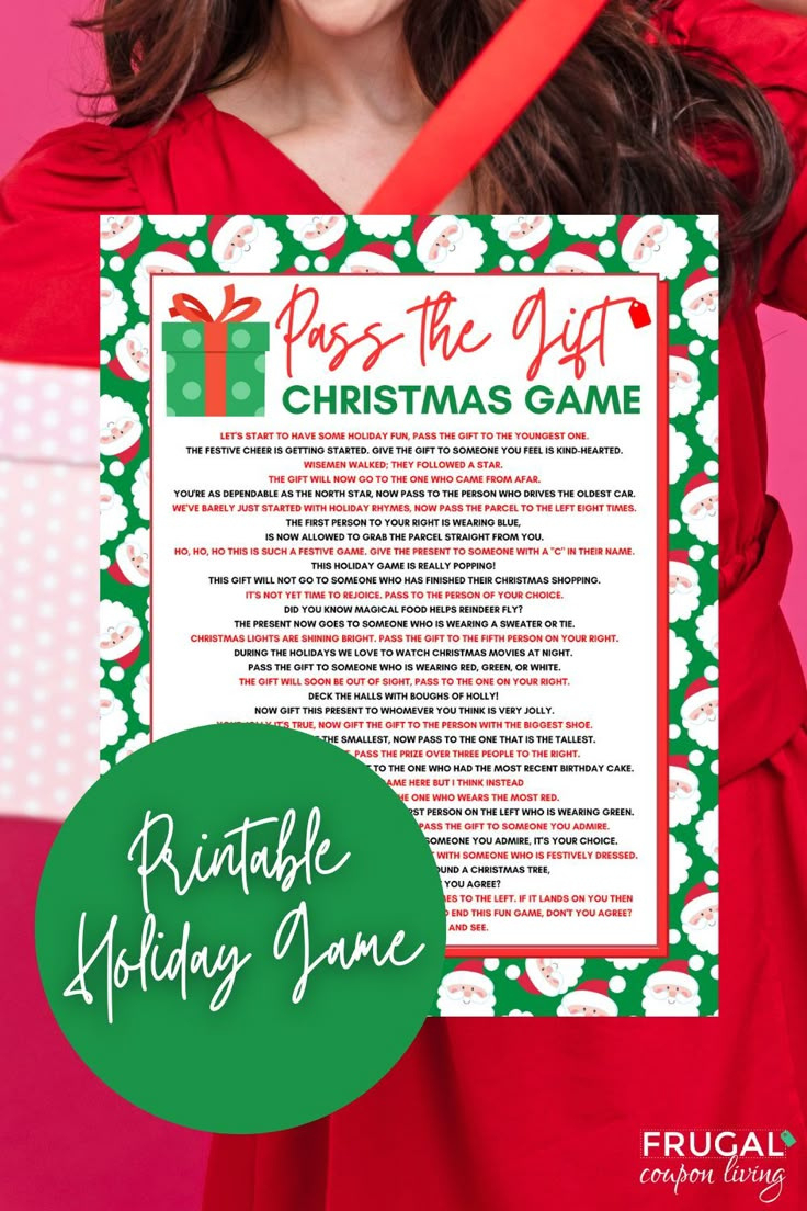 Christmas Pass The Parcel Gift Game within Christmas Pass the Parcel Game Free Printable