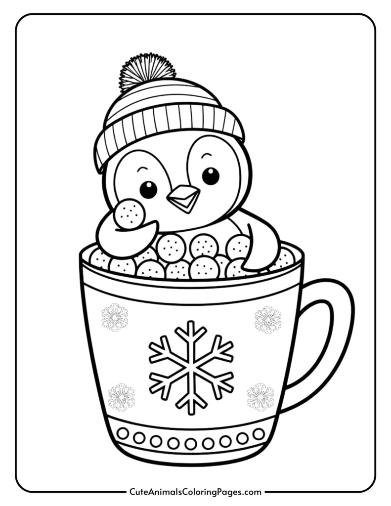 Christmas Penguin Coloring Pages (8 Free Printable Pdf Pages with regard to Penguin Coloring Pages Printable