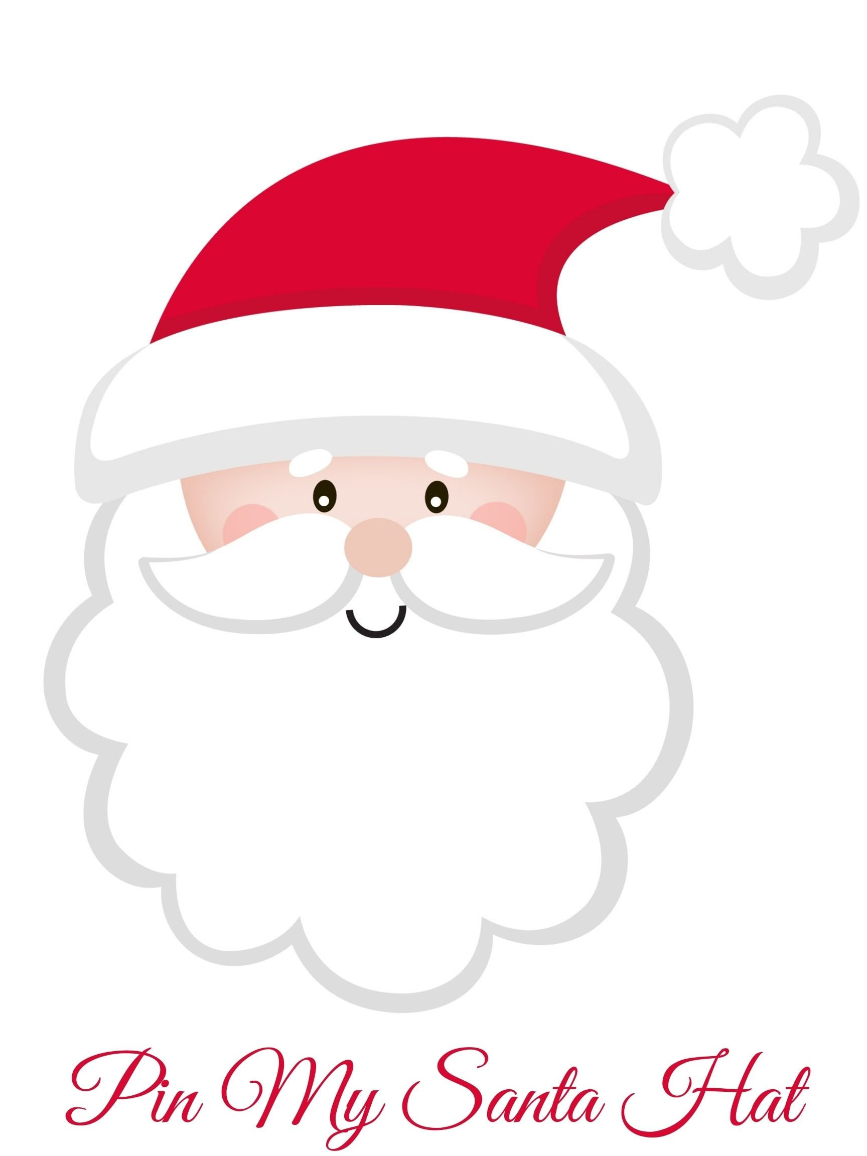 Christmas Pin The Hat On Santa! Printable Download - Fun Christmas with Pin the Hat on Santa Printable