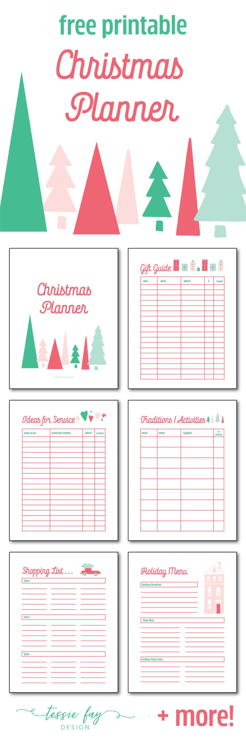 Christmas Planner Free Printable! • Tessie Fay inside Christmas Organizer Printable Free