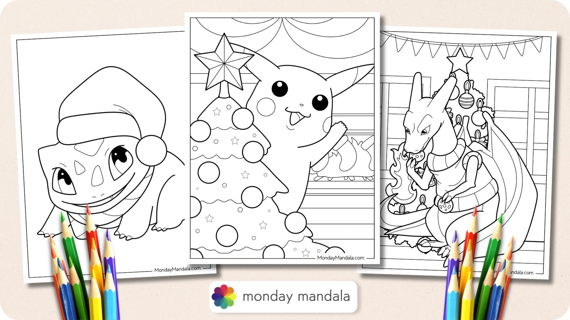 Christmas Pokemon Coloring Pages (Free Printables) with regard to Printable Pokemon Christmas Card