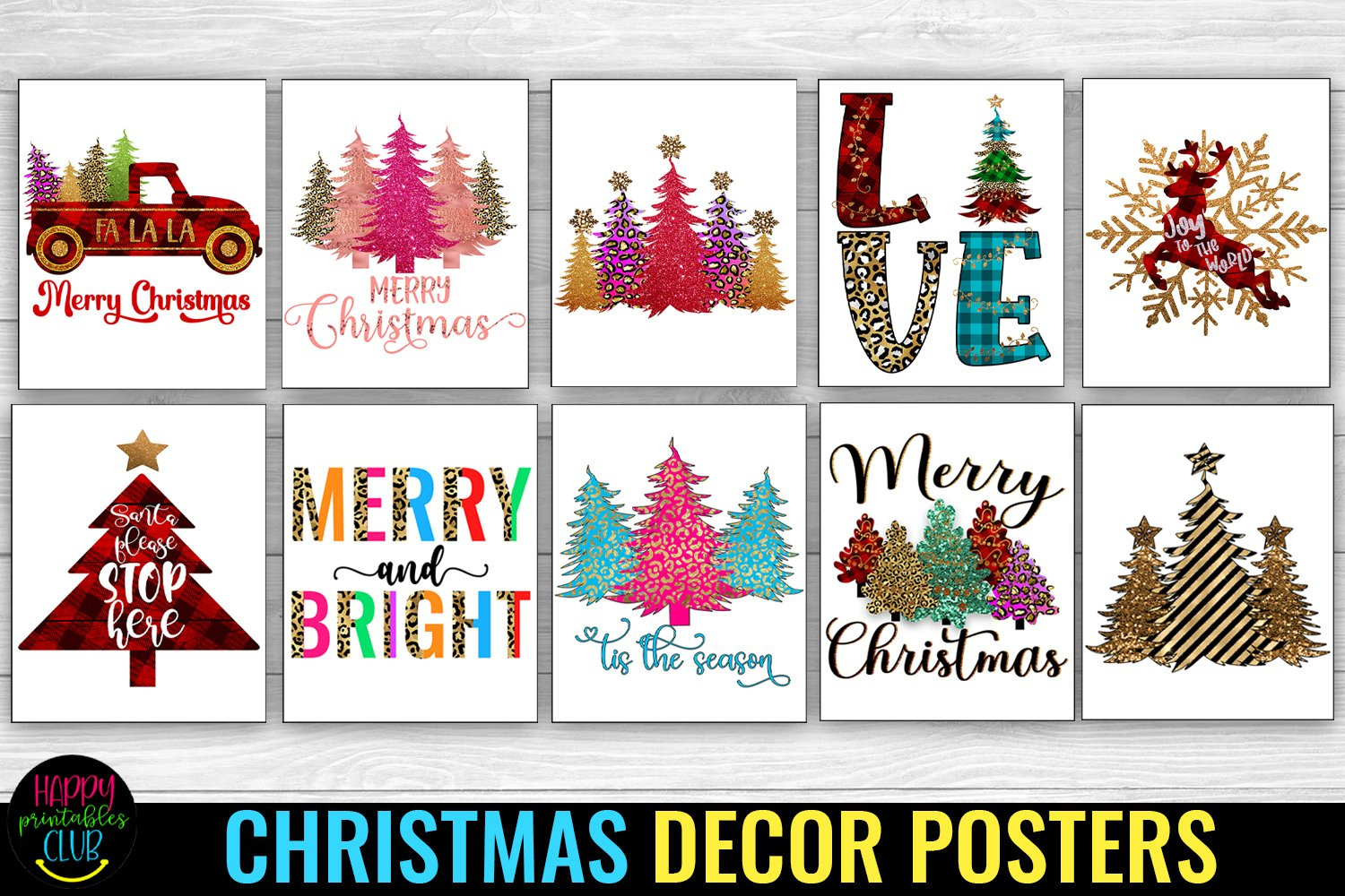 Christmas Posters Bundle - Winter Bulletin Board Posters in Christmas Classroom Decoration Printable