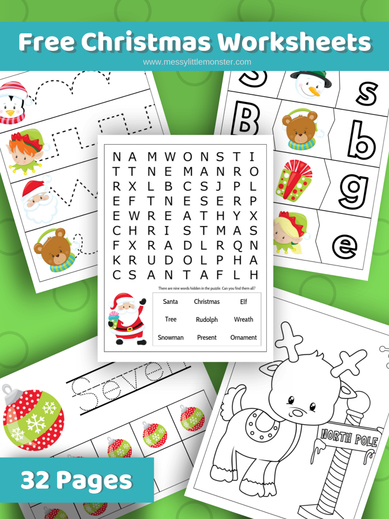 Christmas Printable Activities For Kids - Messy Little Monster for Christmas Activities For Kids Free Printable