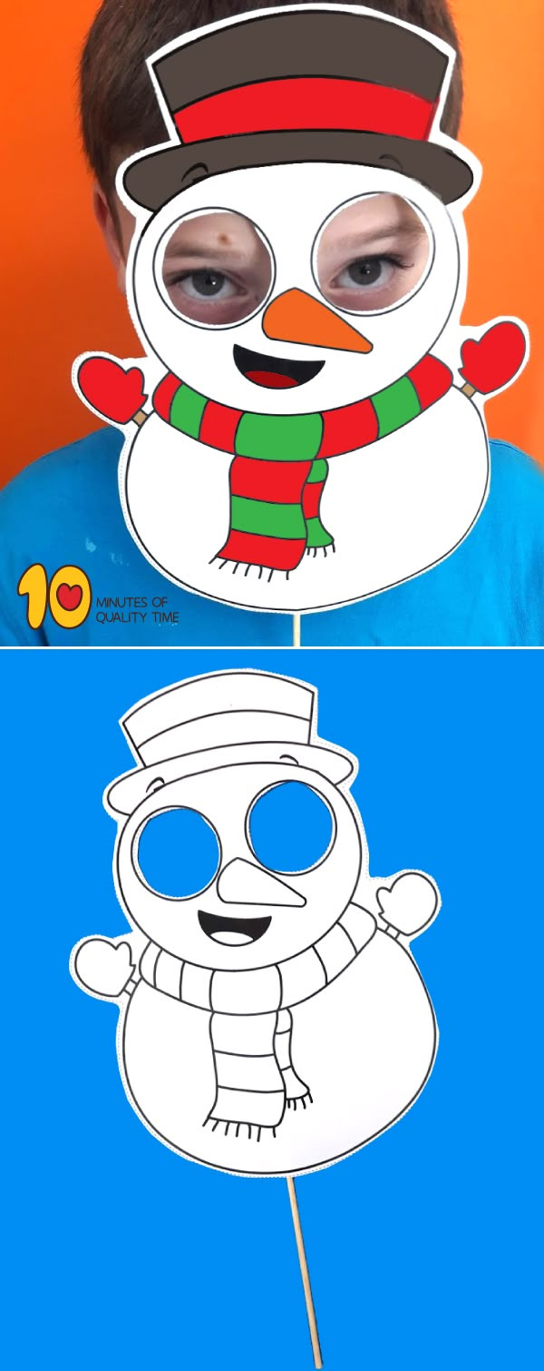 Christmas Printable Crowns throughout Snowman Mask Printable