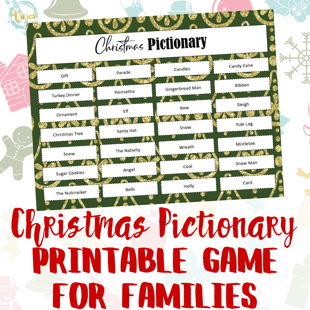 Christmas Printable Pictionary Game For Families - Views From A with regard to Christmas Pictionary Printable