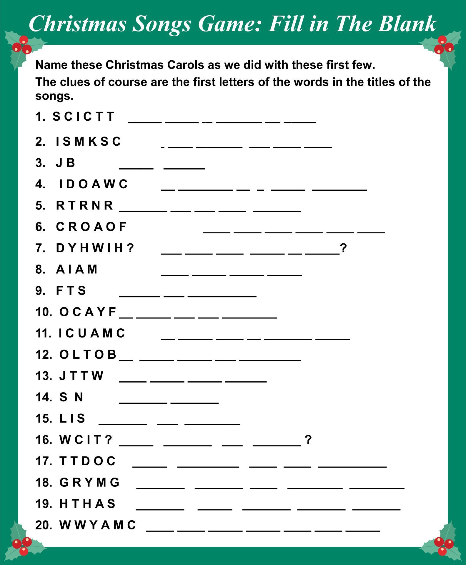 Christmas Riddles & Brain Teasers To Share With Friends with regard to Christmas Riddles Brain Teasers Printable