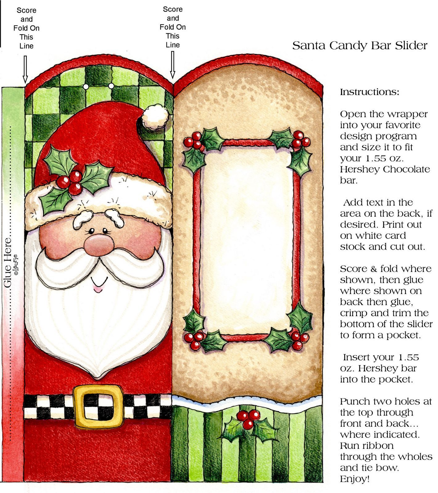 Christmas, Santa Candy Bar Wrapper, Printable pertaining to Christmas Candy Bar Wrapper Template Free