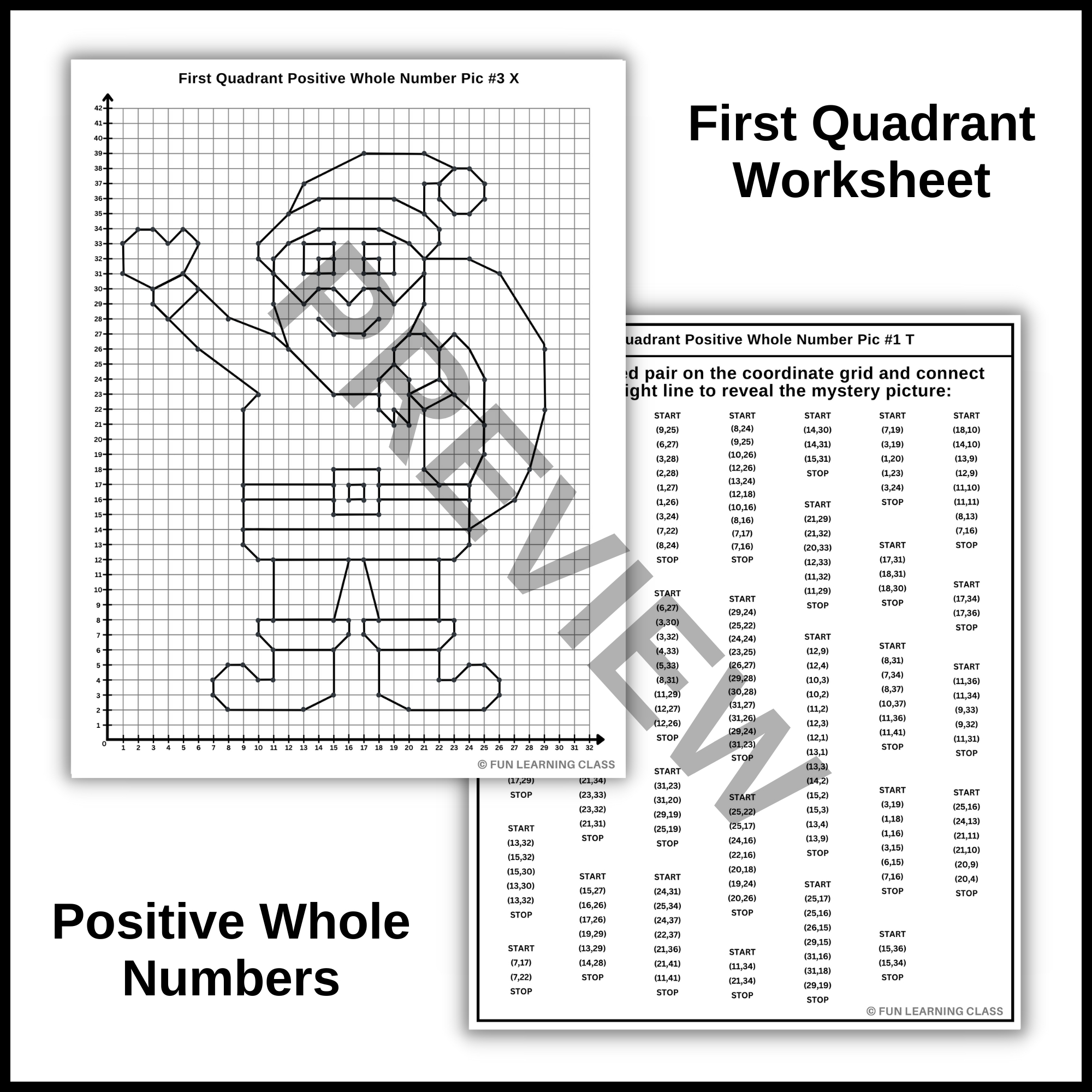 Christmas Santa Claus Coordinate Graphing Plotting Points Ordered pertaining to Christmas Graphing Coordinates Printable Free