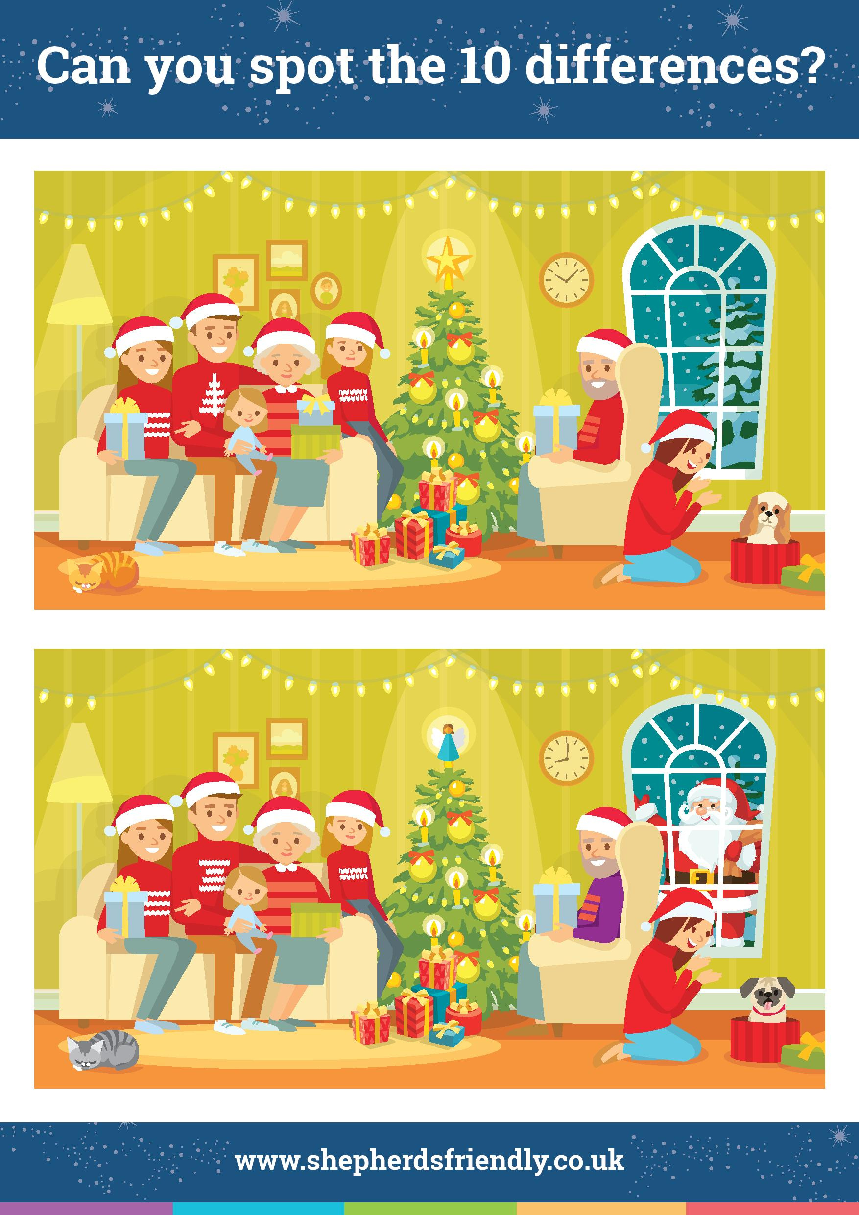 Christmas Spot The Difference | Shepherds Friendly regarding Spot The Difference Printable Christmas