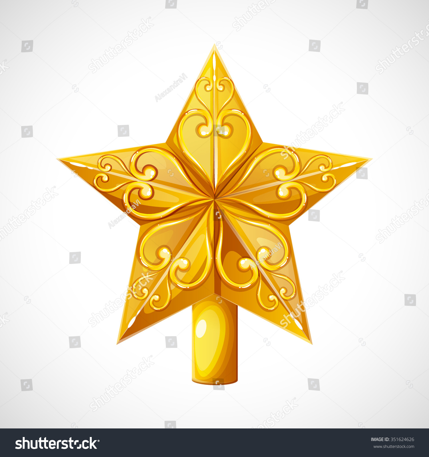 Christmas Star Tree Topper Christmas Topper Stock Vector (Royalty inside Printable Christmas Tree Star