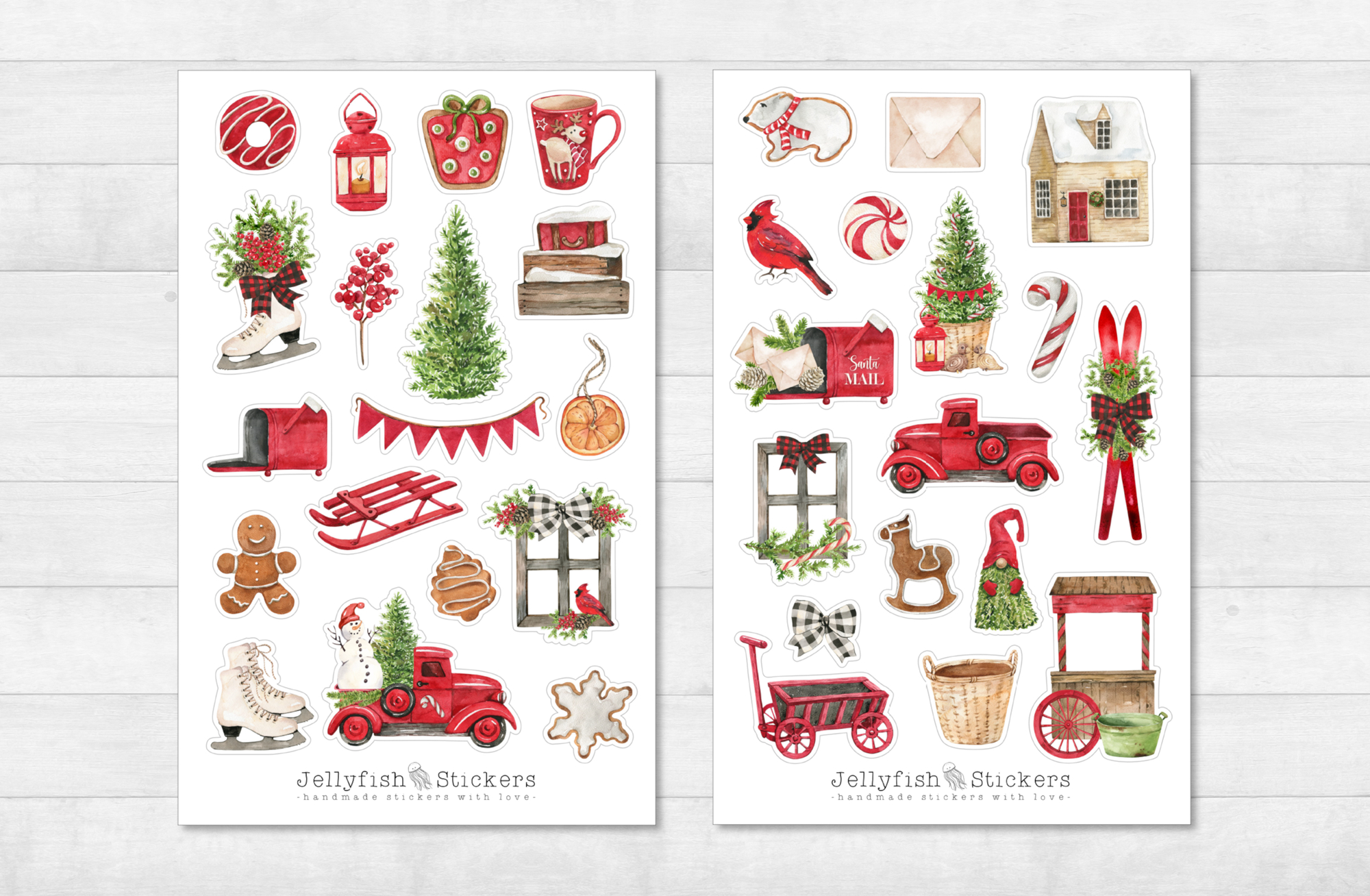 Christmas Sticker Set pertaining to Christmas Card Stickers Printable