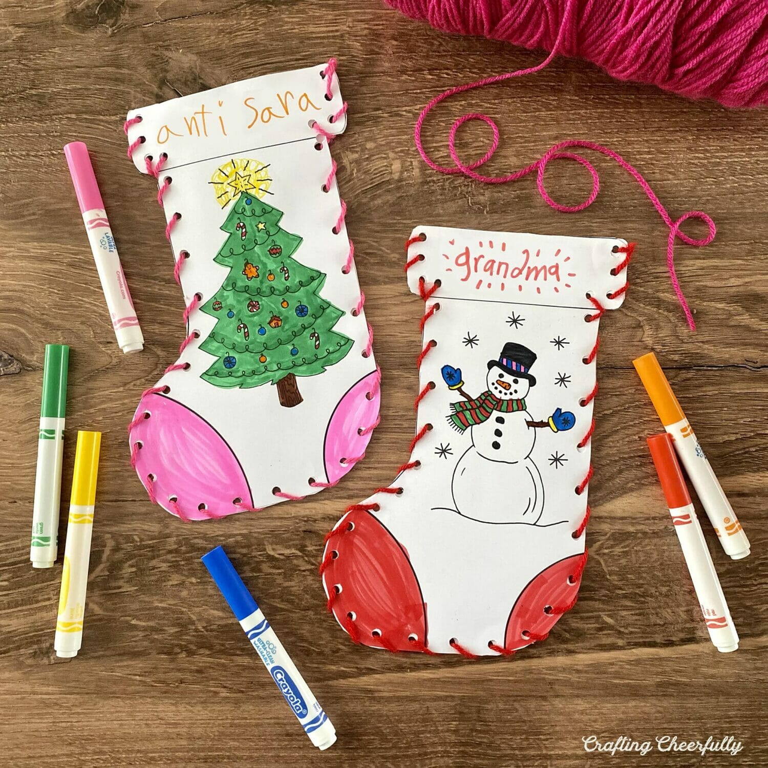 Christmas Stocking Craft For Kids - Crafting Cheerfully for Printable Christmas Stocking Craft