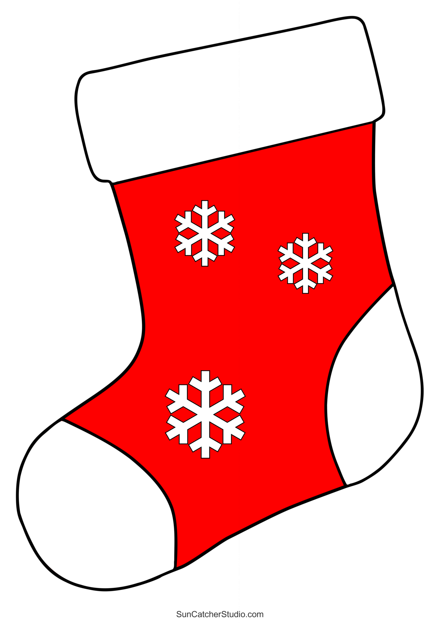 Christmas Stocking Patterns (Printable Stencils & Templates regarding Printable Template For Christmas Stocking