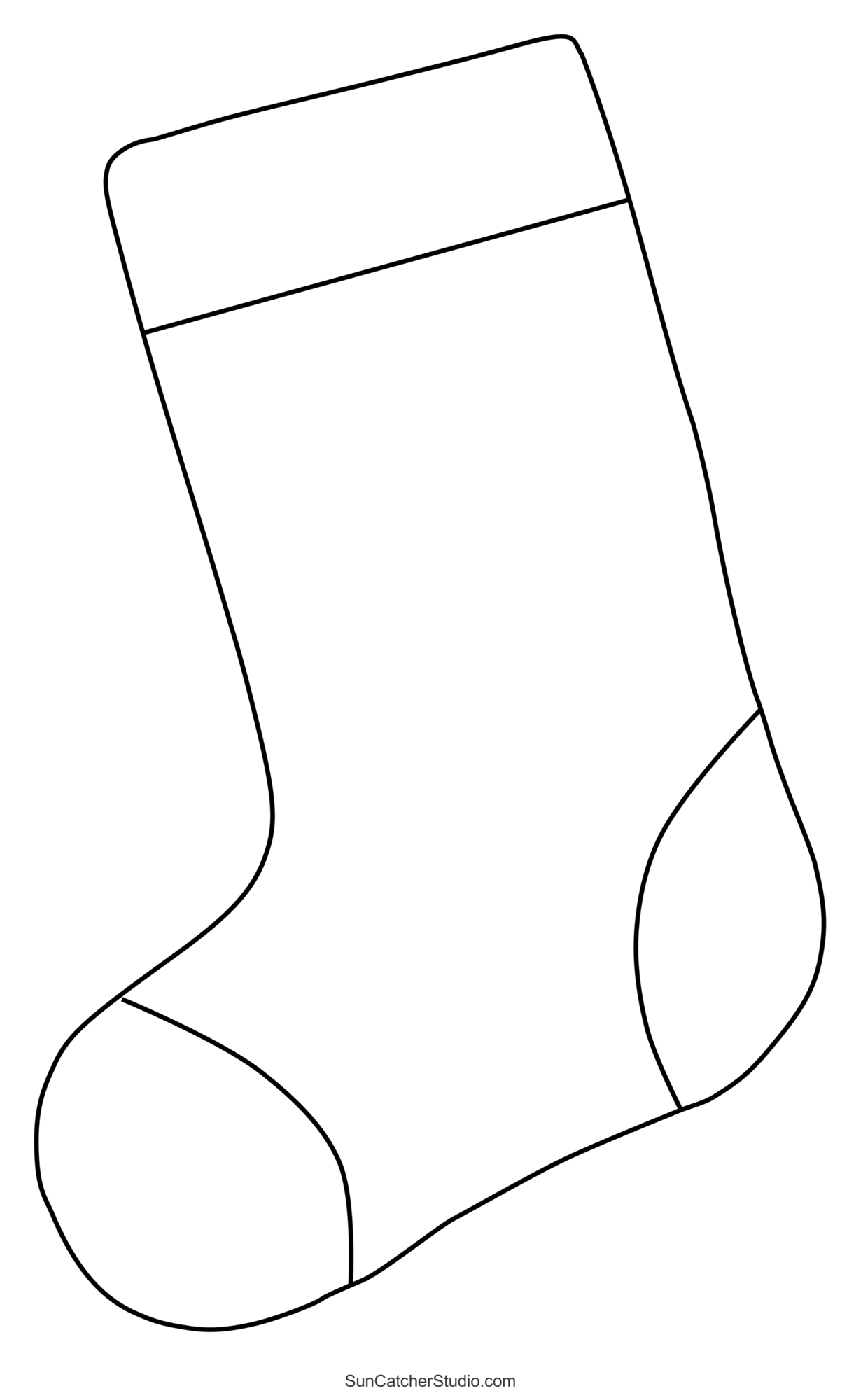 Christmas Stocking Patterns (Printable Stencils &amp;amp; Templates throughout Printable Christmas Stocking Outline