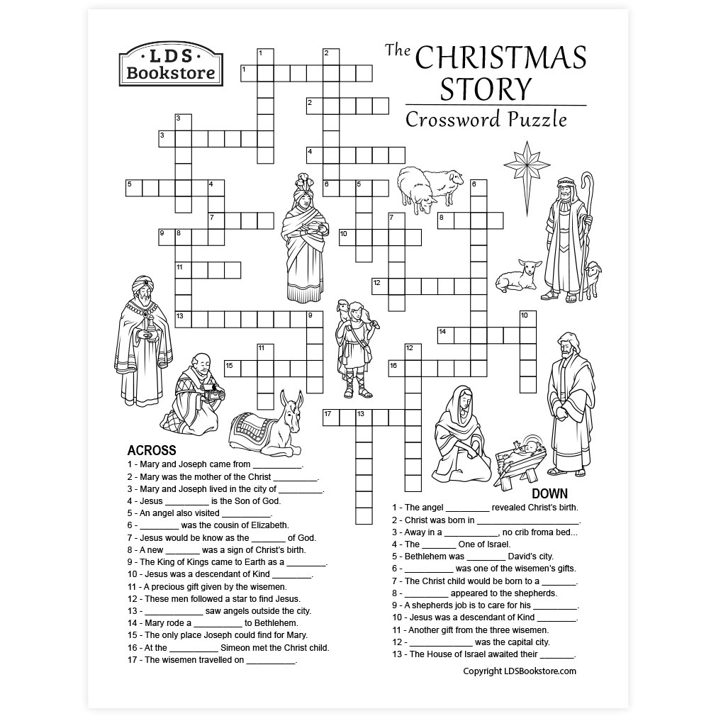 Christmas Story Crossword Puzzle - Printable regarding Christmas Crossword Puzzle Worksheets