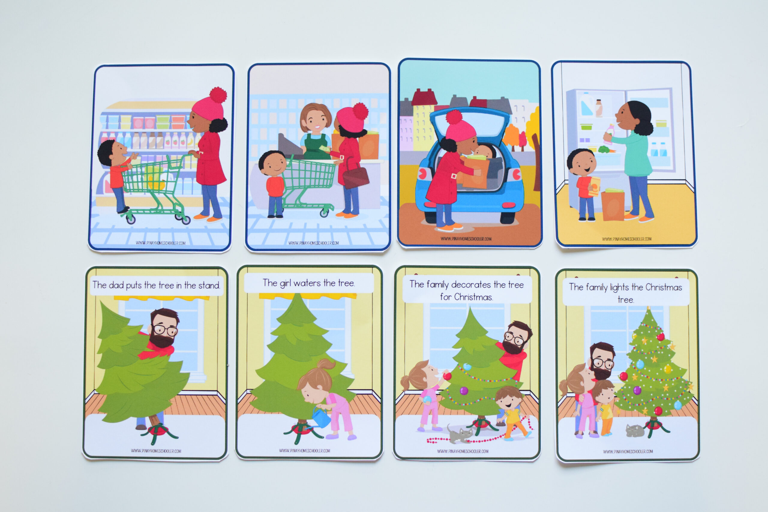 Christmas Story Sequencing | The Pinay Homeschooler throughout Christmas Sequencing Cards Printable