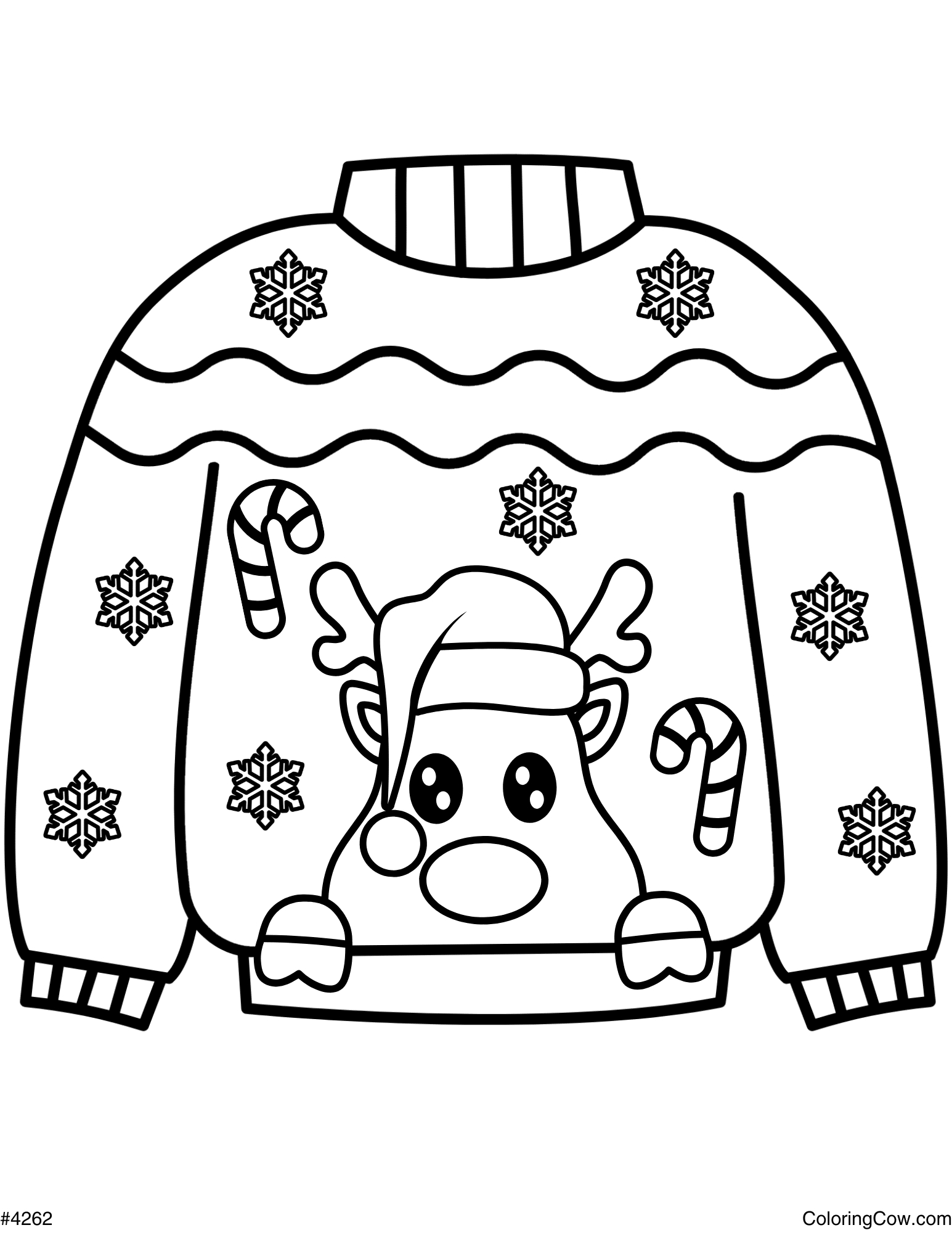 Christmas Sweater Coloring Page within Ugly Sweater Coloring Printable