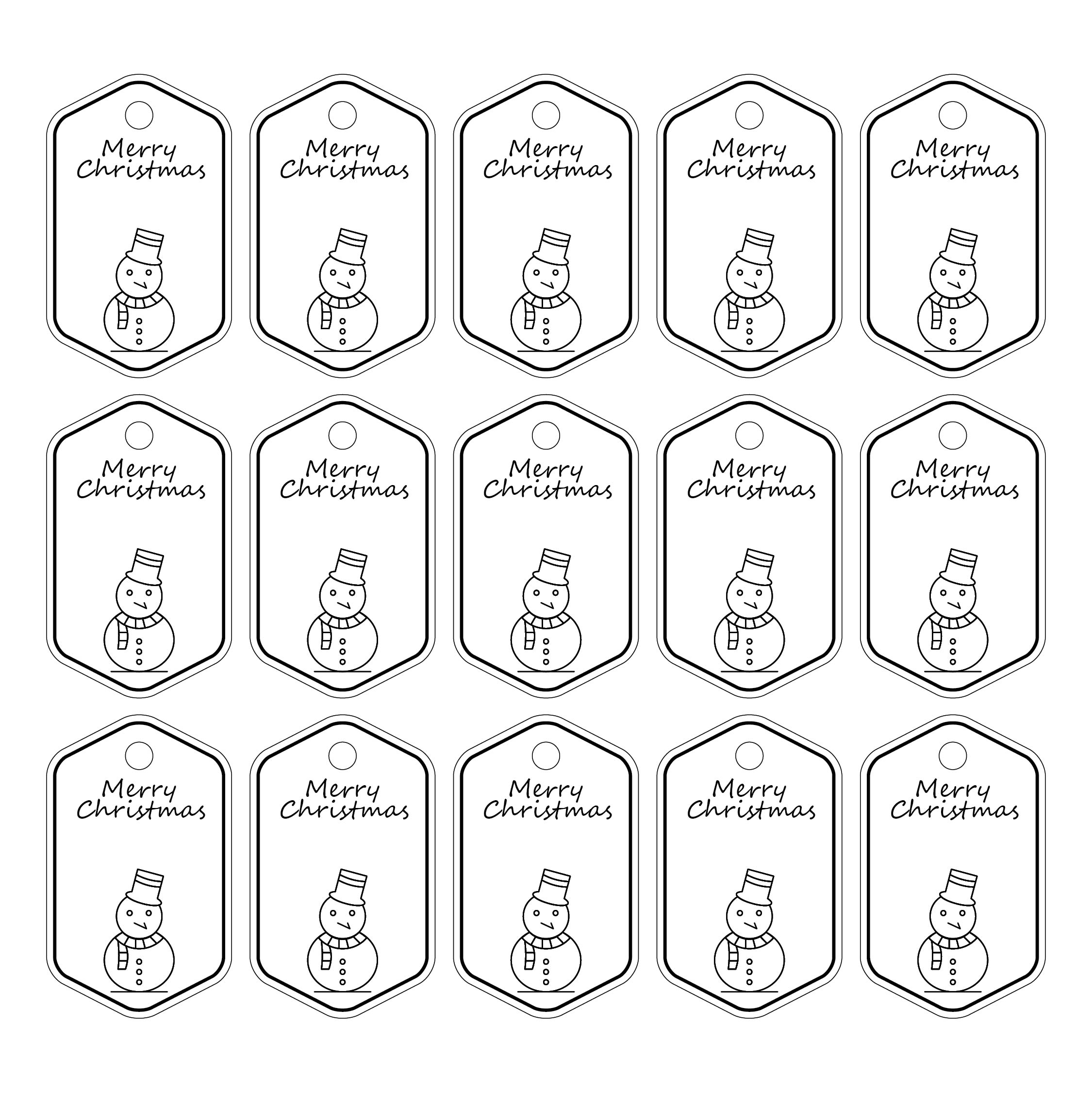 Christmas Tags Snowman - 10 Free Pdf Printables | Printablee for Free Printable Snowman Christmas Gift Tags