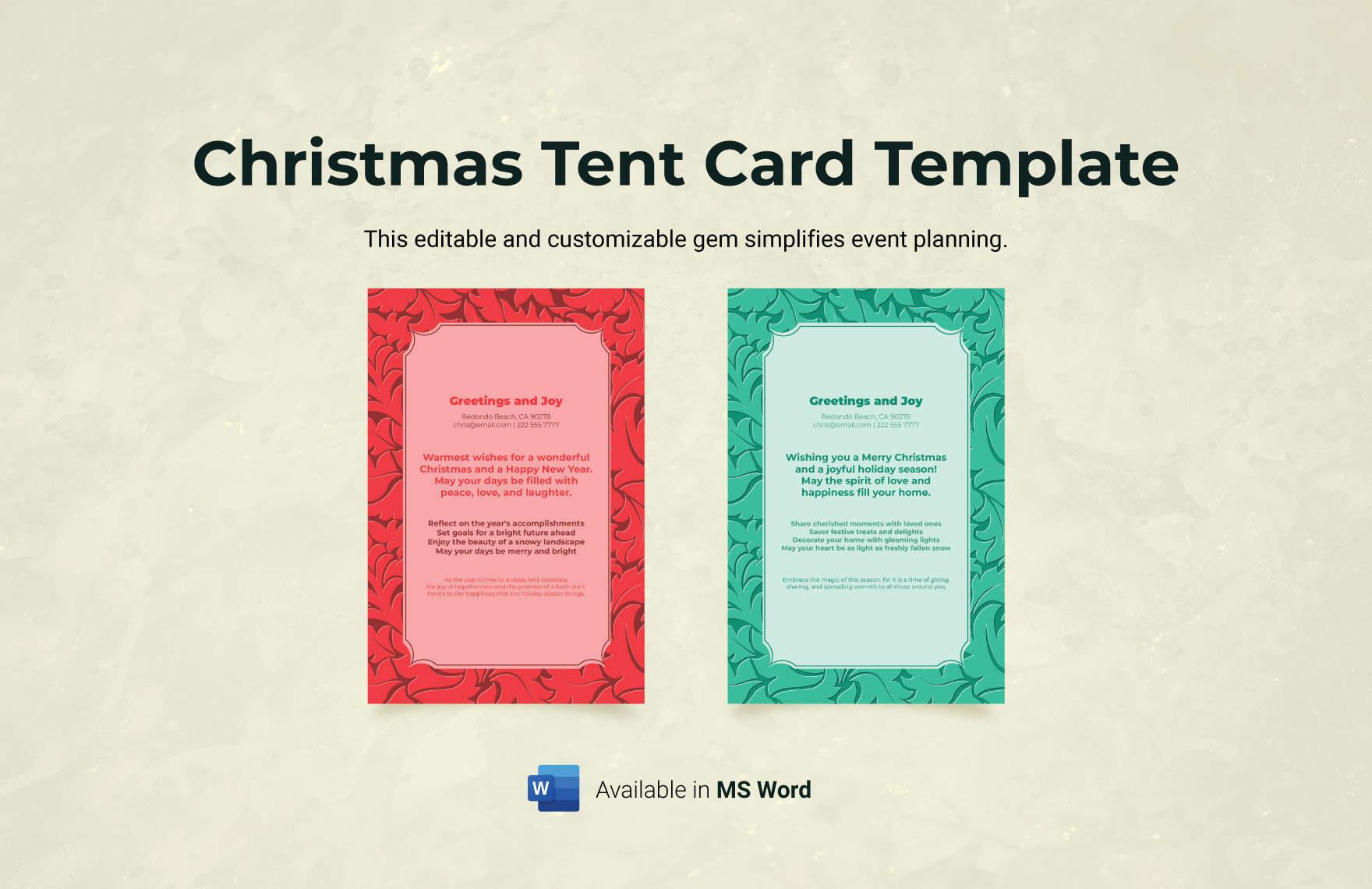 Christmas Tent Card Template In Word - Download | Template throughout Free Printable Christmas Tent Cards