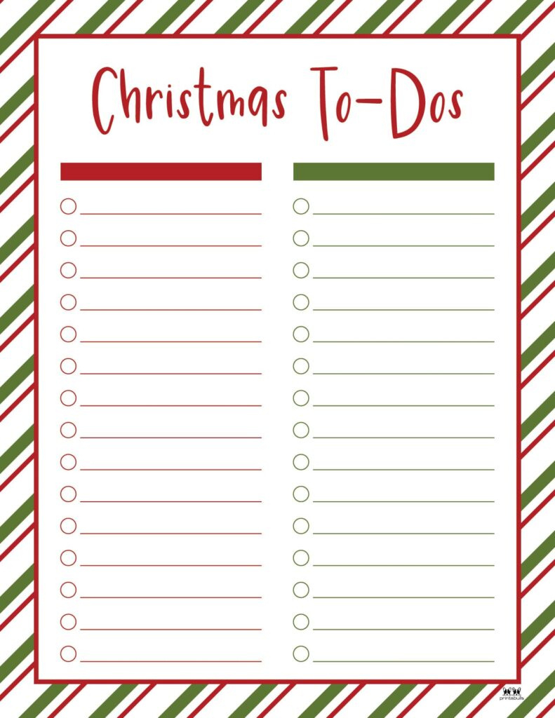 Christmas To Do Lists - 10 Free Lists | Printabulls within Printable Christmas To Do List