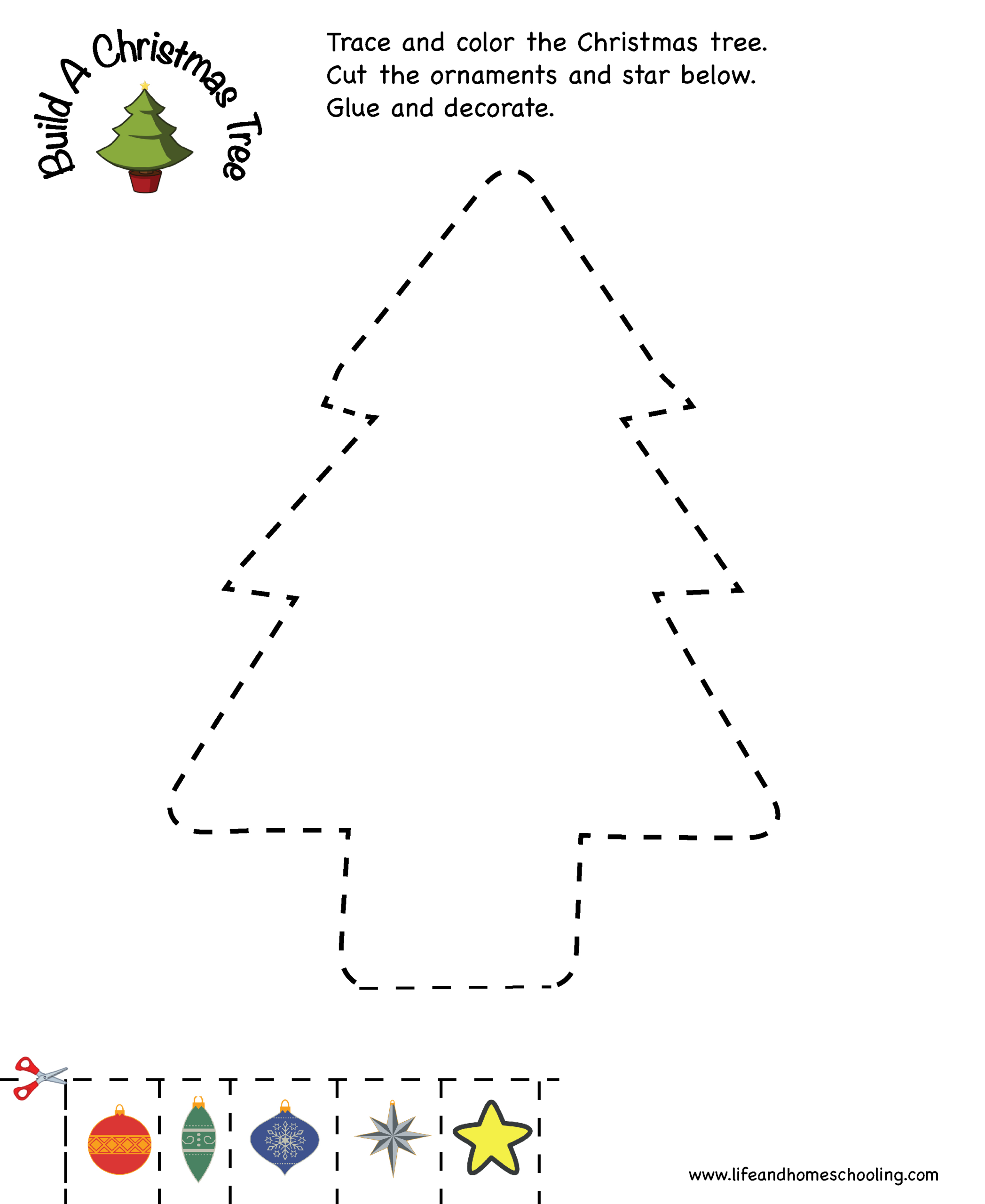 Christmas Tracing Printable Activity | Madeteachers for Christmas Tracing Worksheets Printable