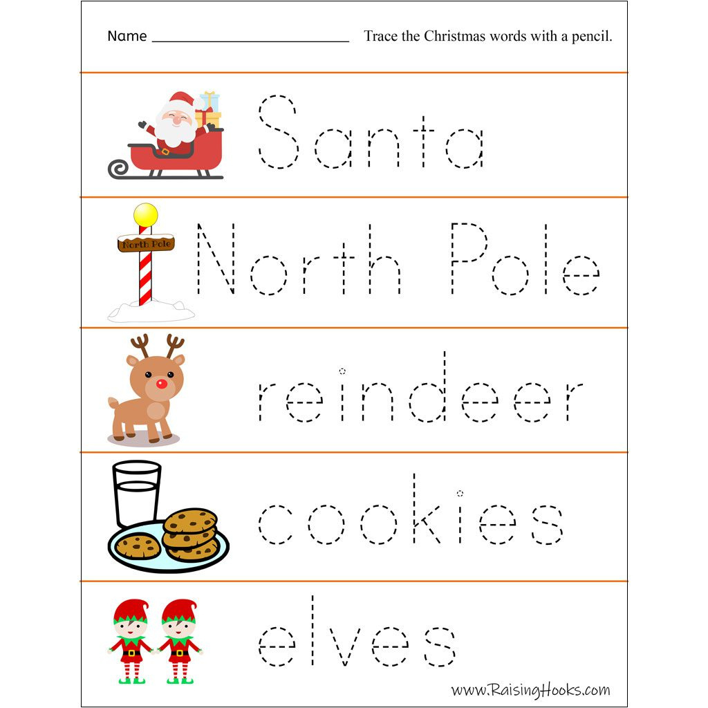 Christmas Tracing Worksheets - Raising Hooks with regard to Christmas Letter Tracing Printable