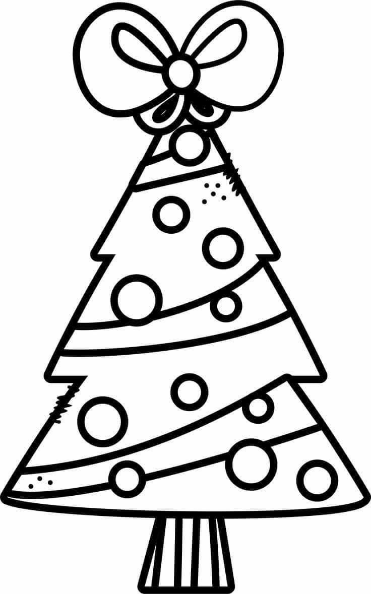 Christmas Tree Coloring Page with Christmas Tree Coloring Printable