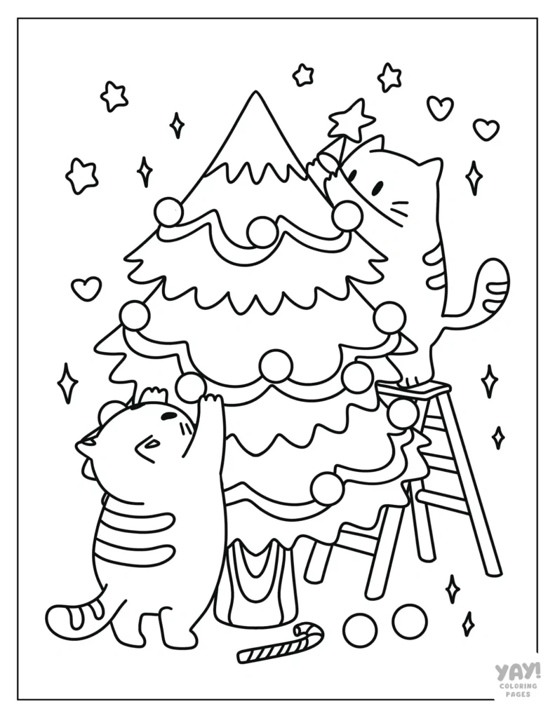 Christmas Tree Coloring Pages (Free Printables) within Christmas Tree Coloring Printable