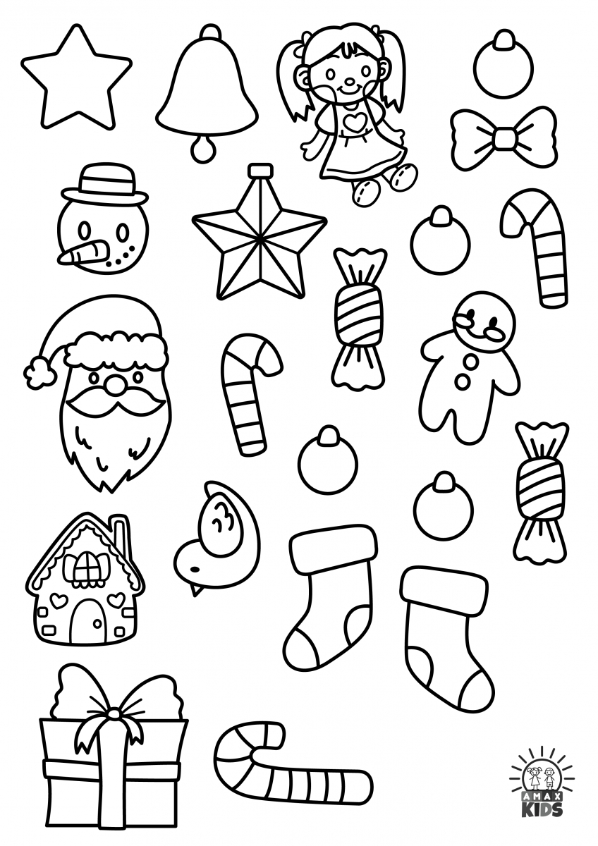 Christmas Tree Decoration – Printable Cut And Paste Worksheets For with Christmas Cutting Worksheets