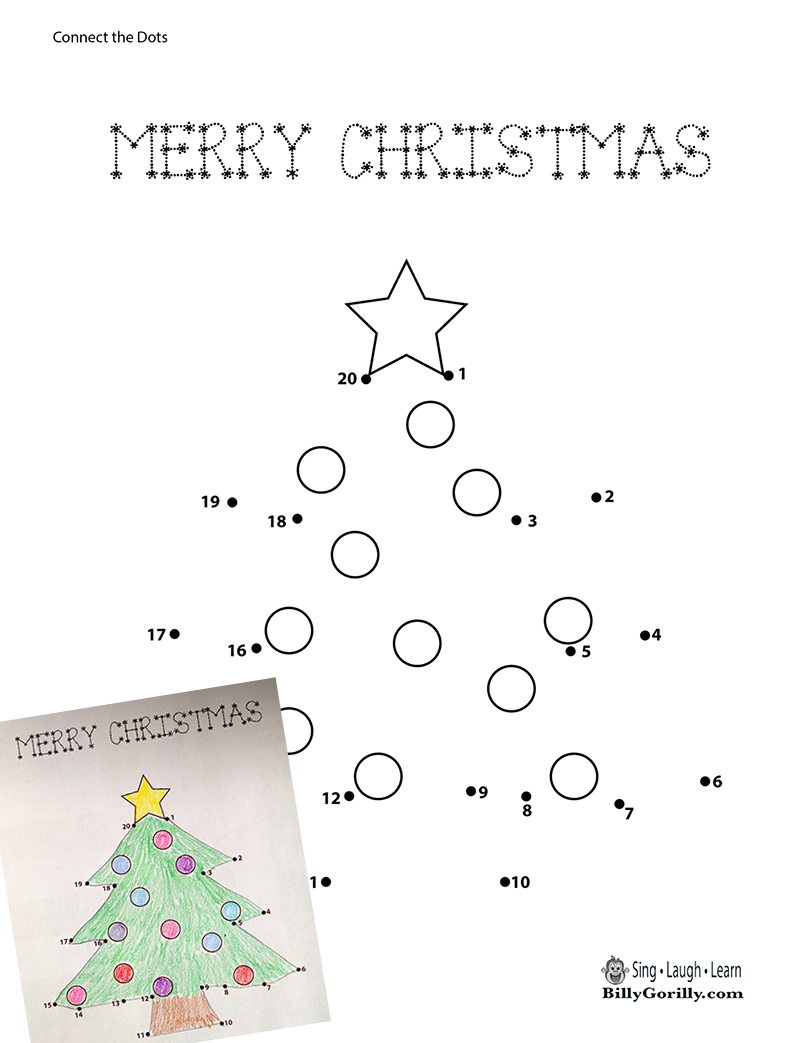 Christmas Tree Dot-To-Dot | Sing Laugh Learn intended for Christmas Dot To Dots Printable