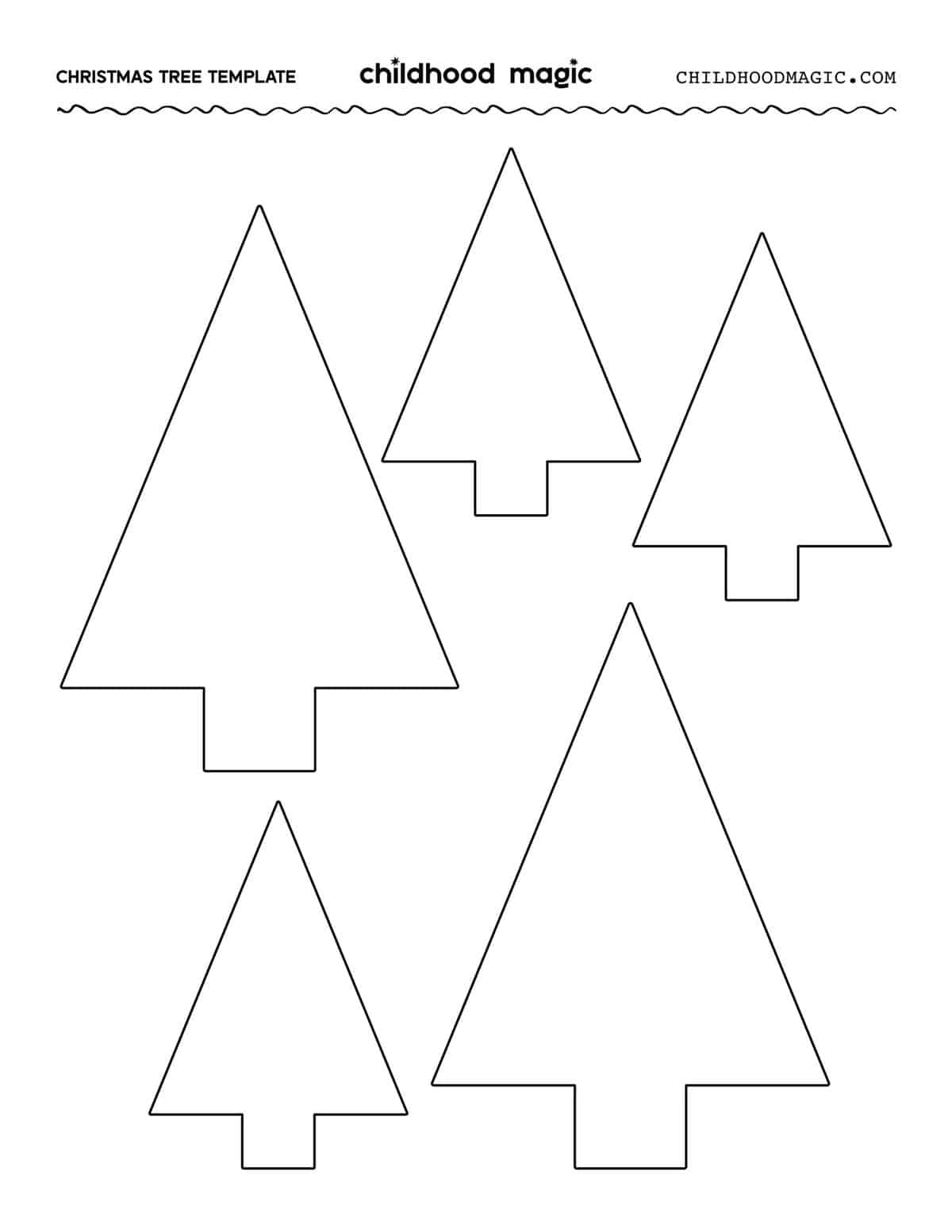Christmas Tree Outline - Childhood Magic within Free Christmas Tree Pattern Printable