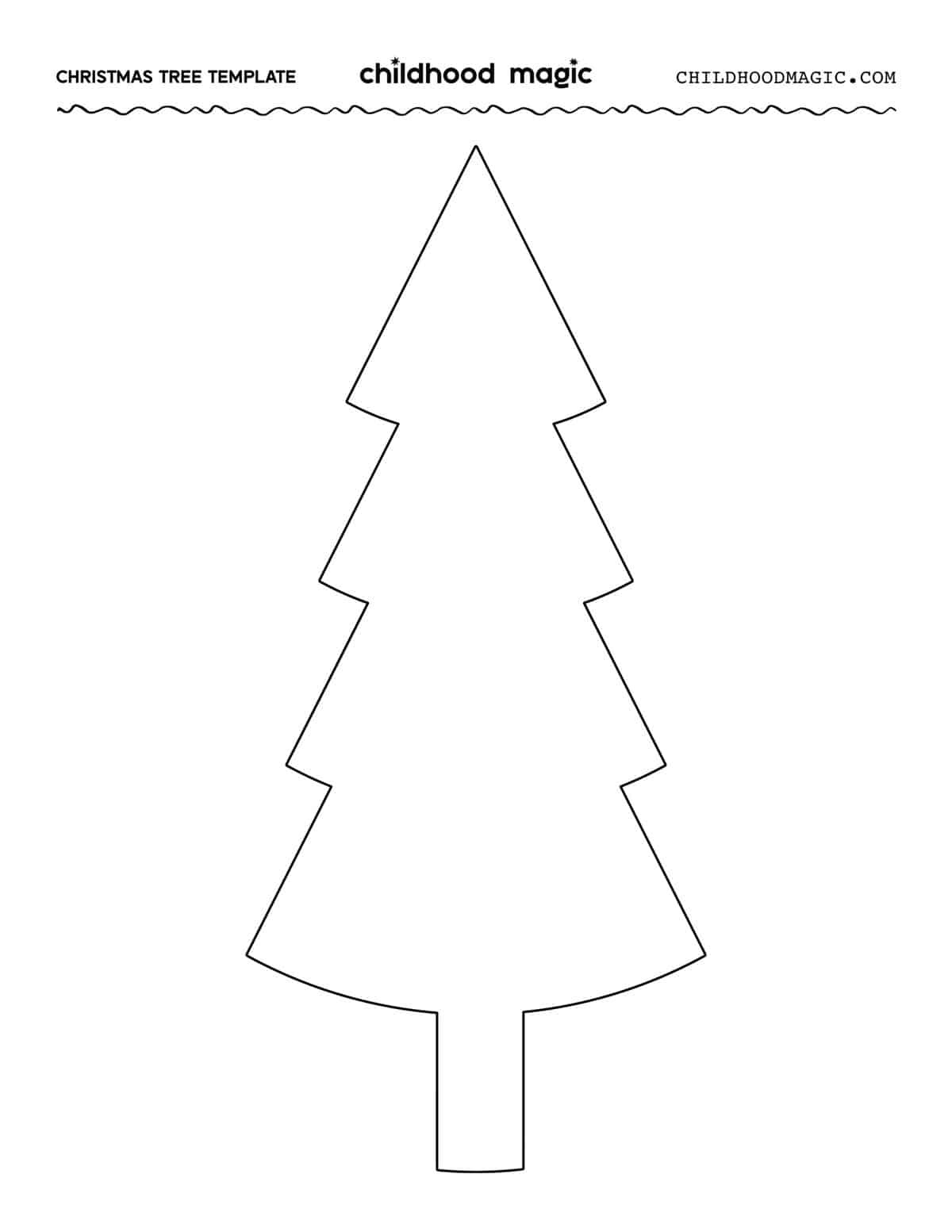 Christmas Tree Outline - Childhood Magic within Printable Christmas Tree Cut Out