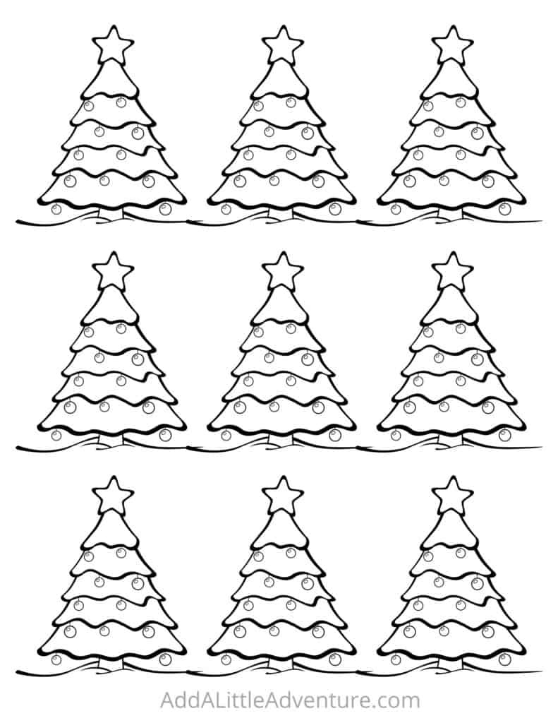 Christmas Tree Outlines And Templates - Free Printables within Small Printable Christmas Tree