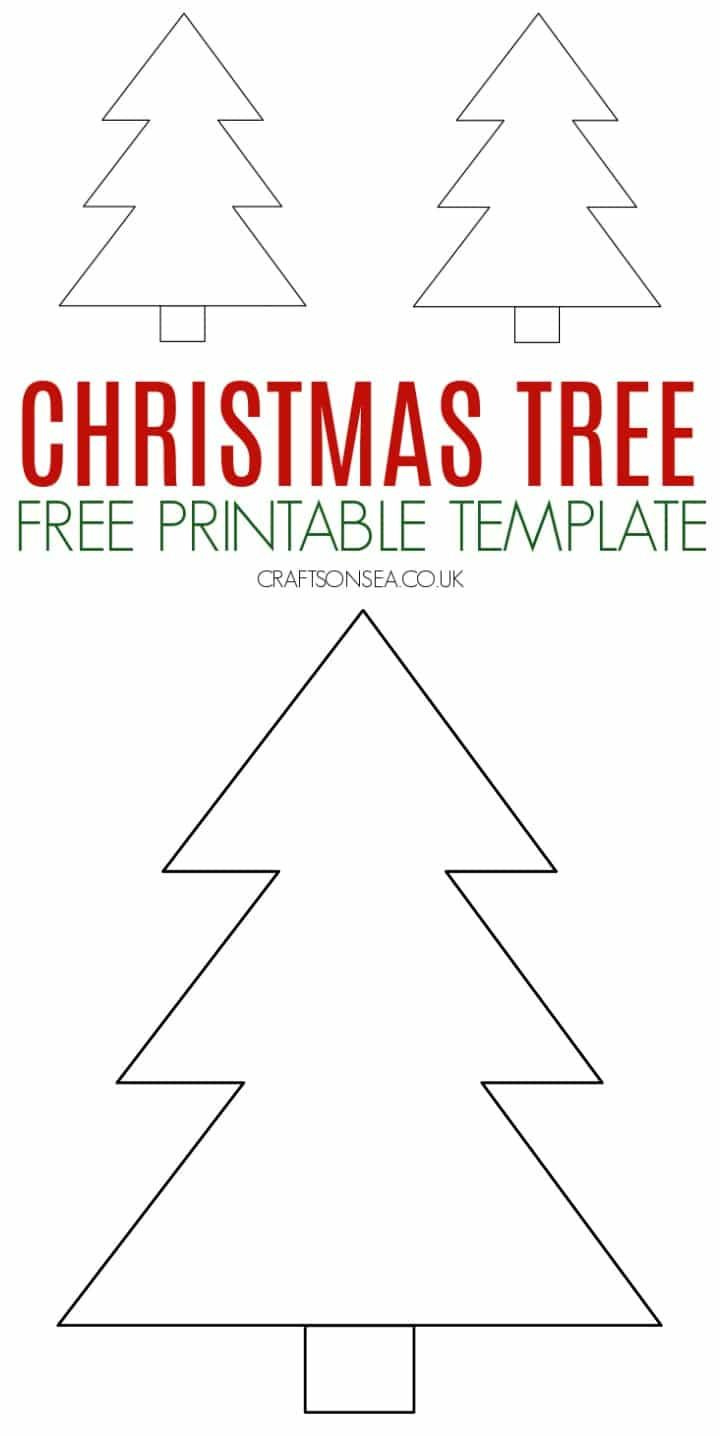 Christmas Tree Template (Free Printable) - Crafts On Sea with regard to Free Printable Christmas Trees