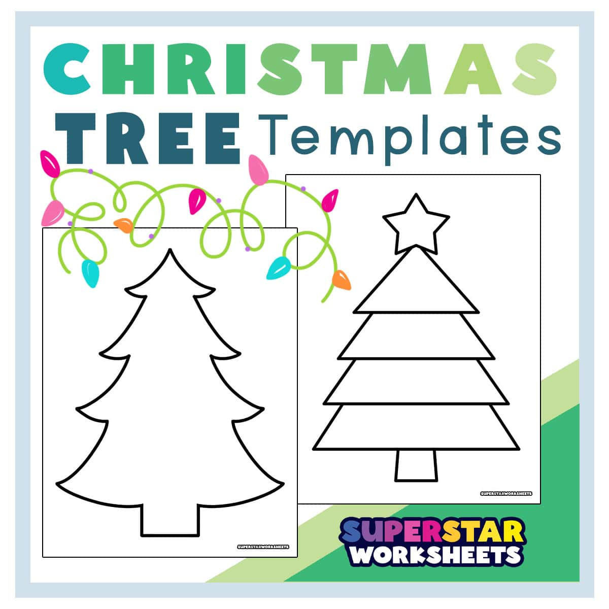 Christmas Tree Template (Free Printables) - Superstar Worksheets pertaining to Printable Christmas Tree To Decorate